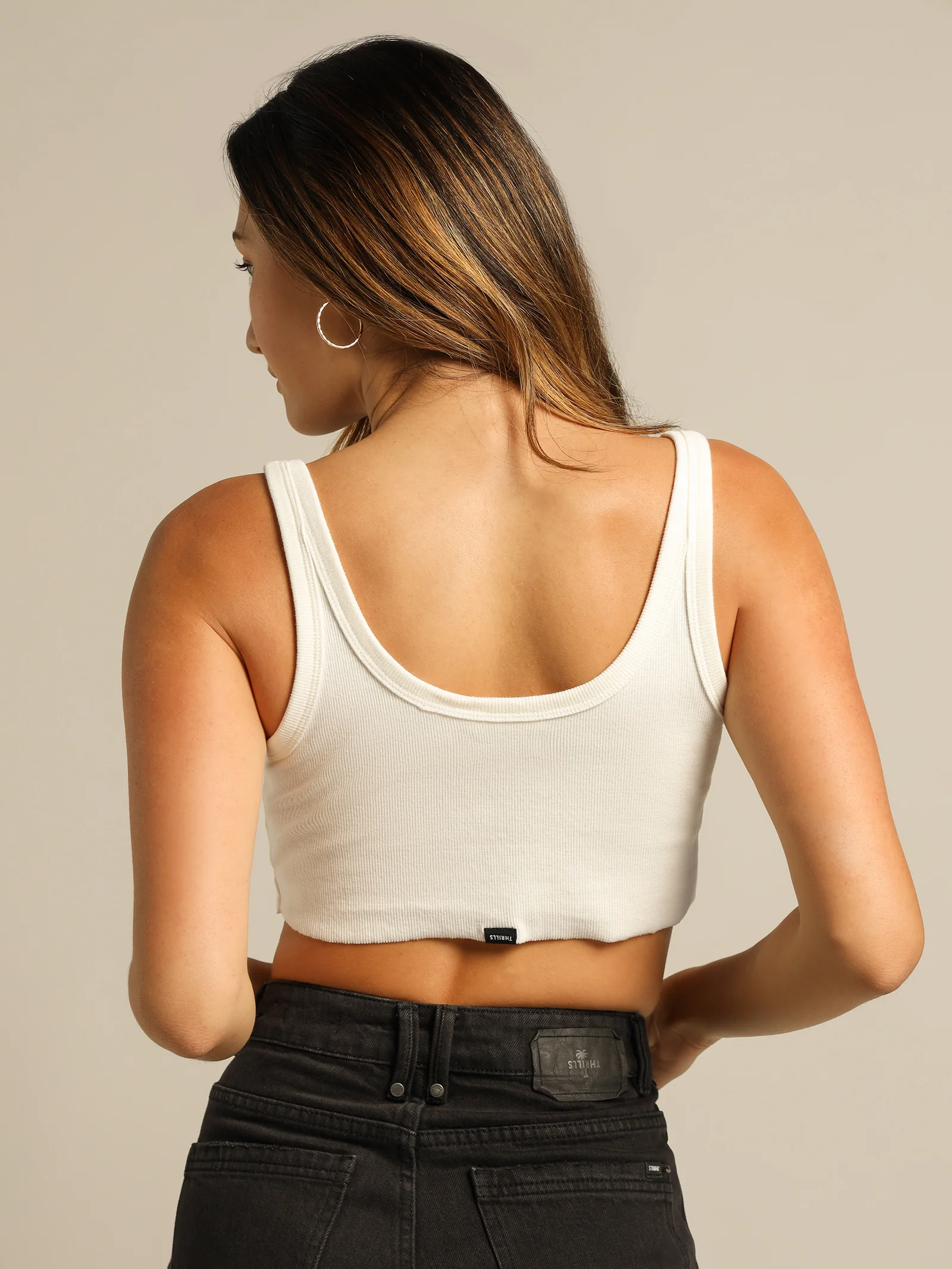 Contrasting Stack Crop Retro Tank - Image 5