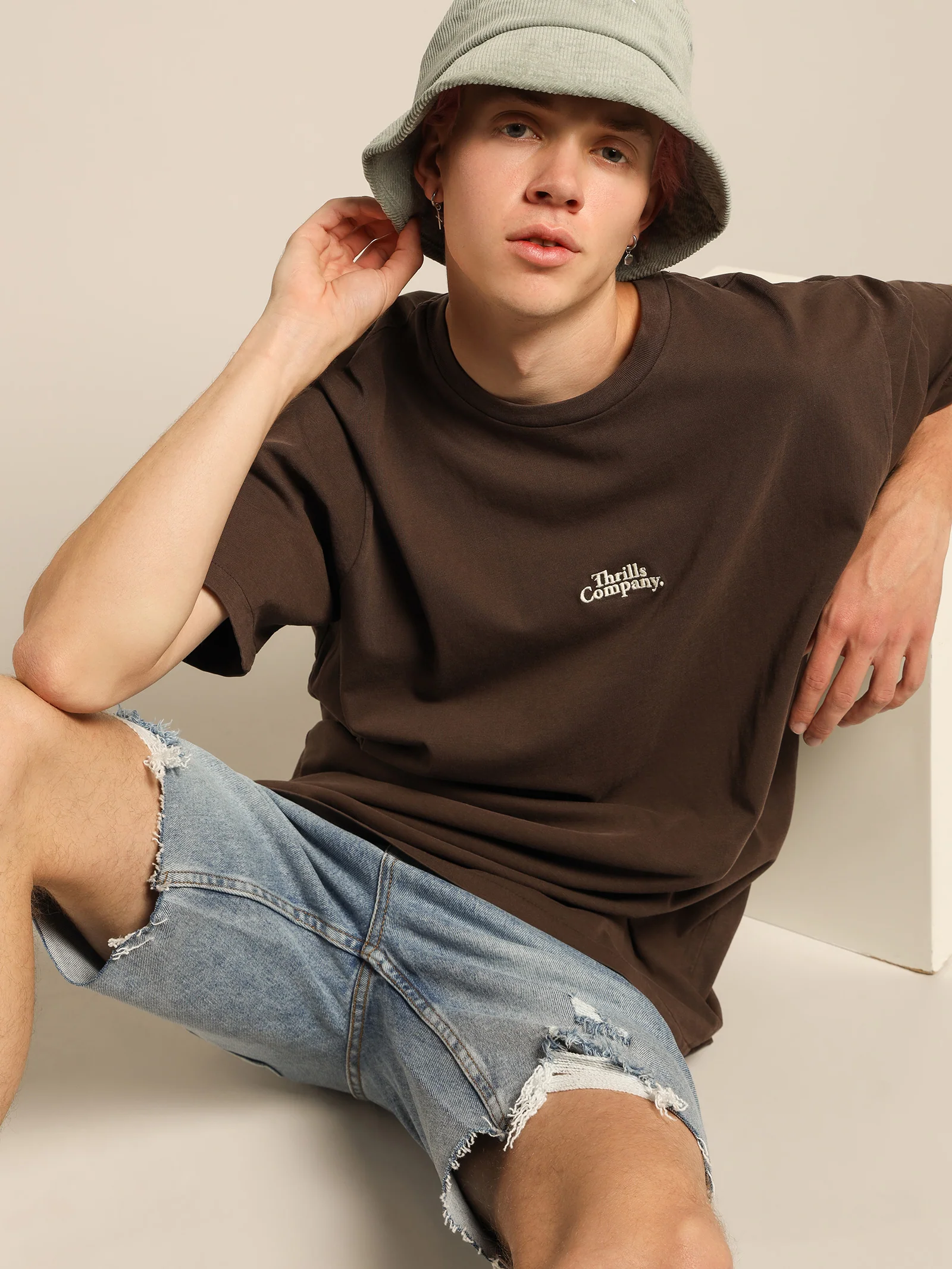 Contrasting Stack Merch Fit T-Shirt - Image 2