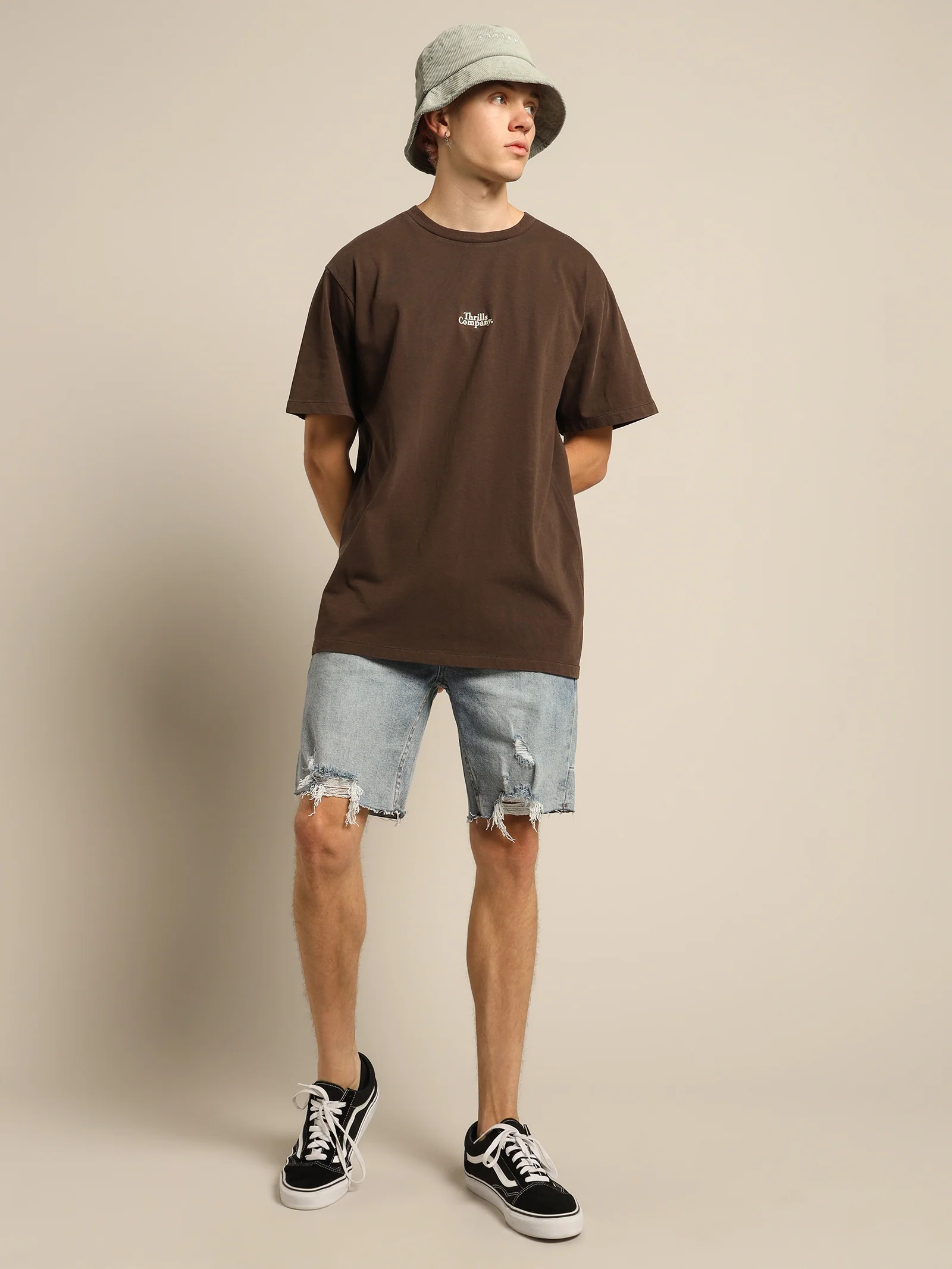 Contrasting Stack Merch Fit T-Shirt - Image 5