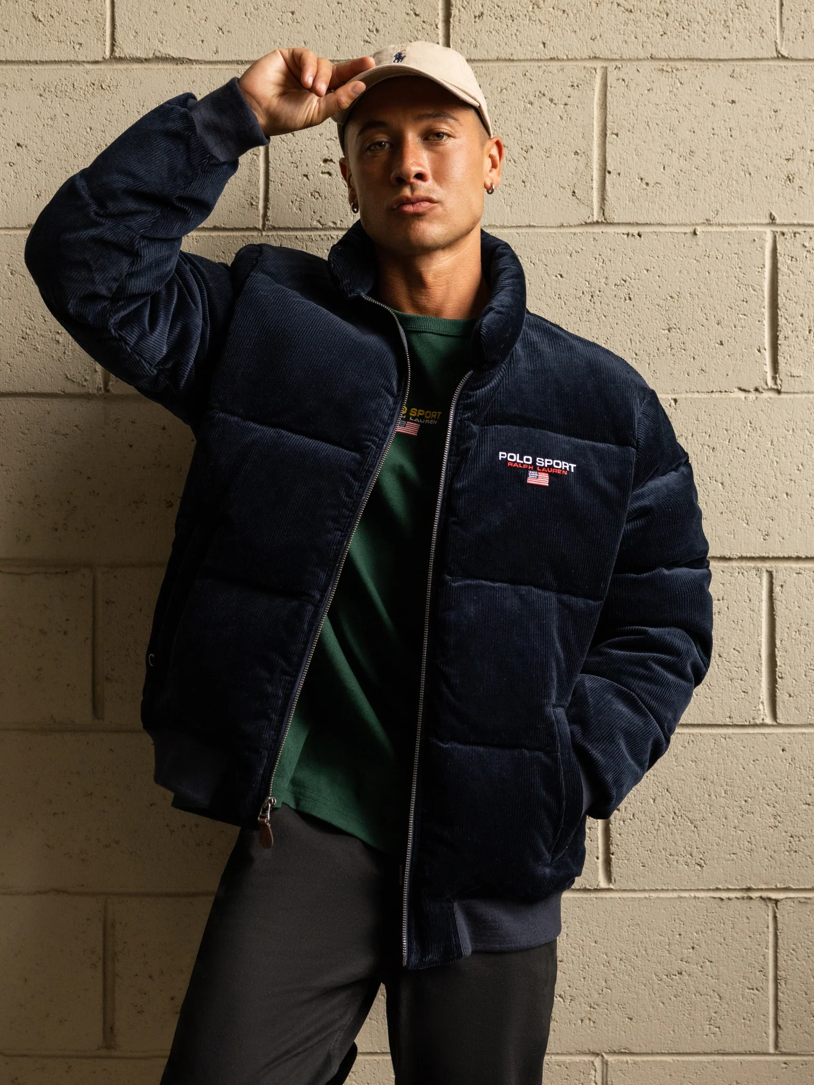 Cord Puffer Insulated Bomber Jacket - Image 2