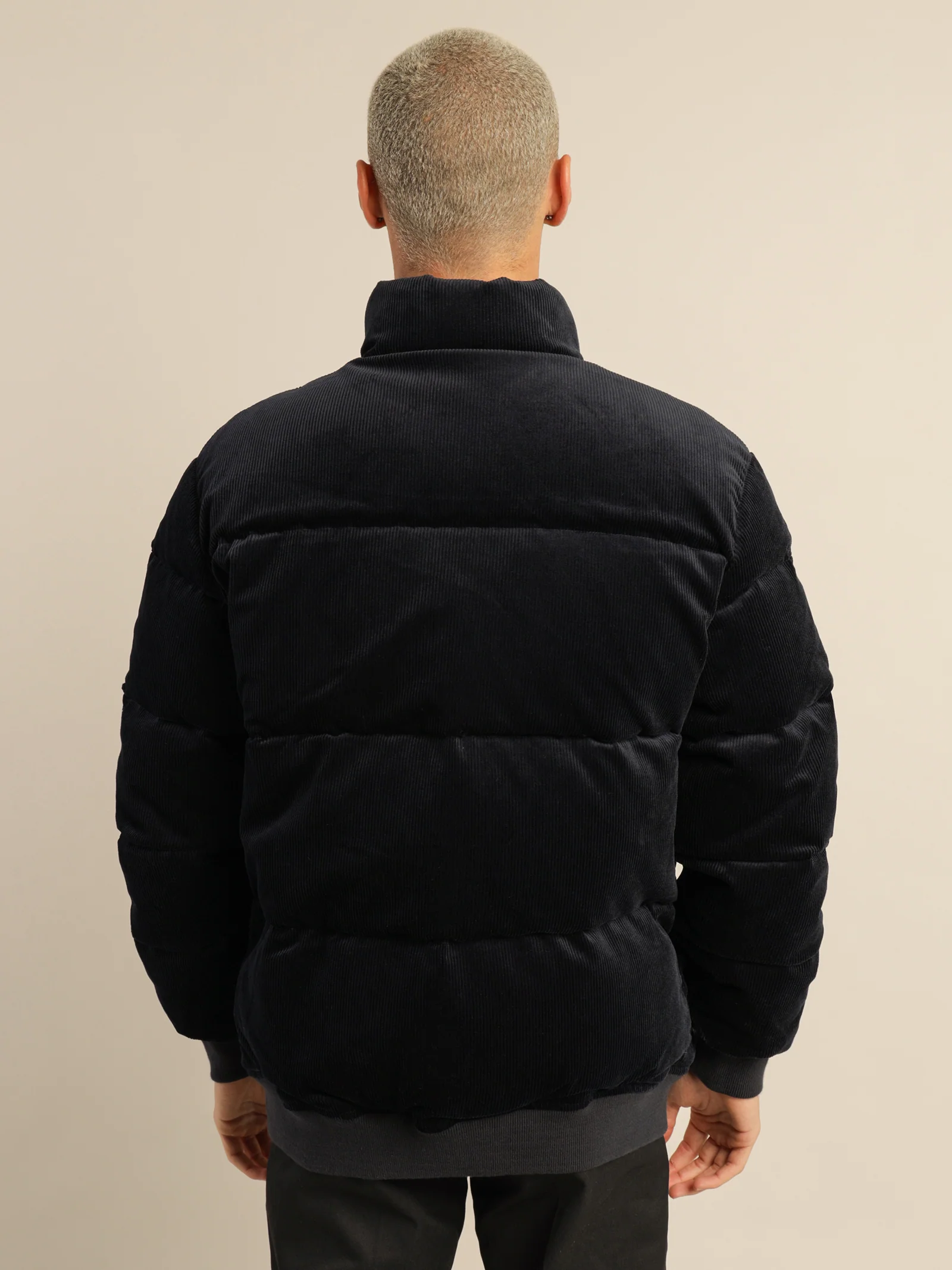 Cord Puffer Insulated Bomber Jacket - Image 9