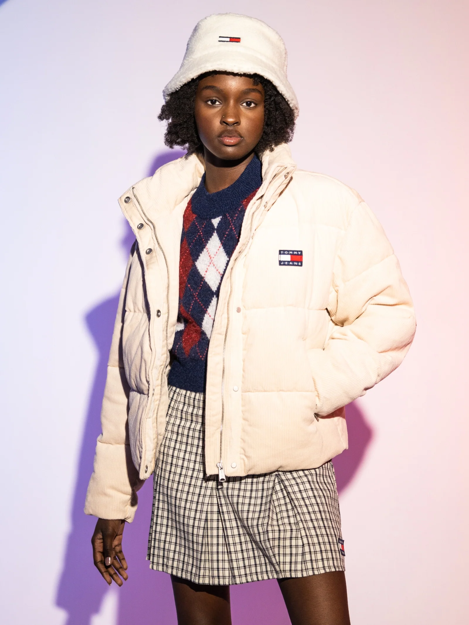 Corduroy Padded Puffer Jacket