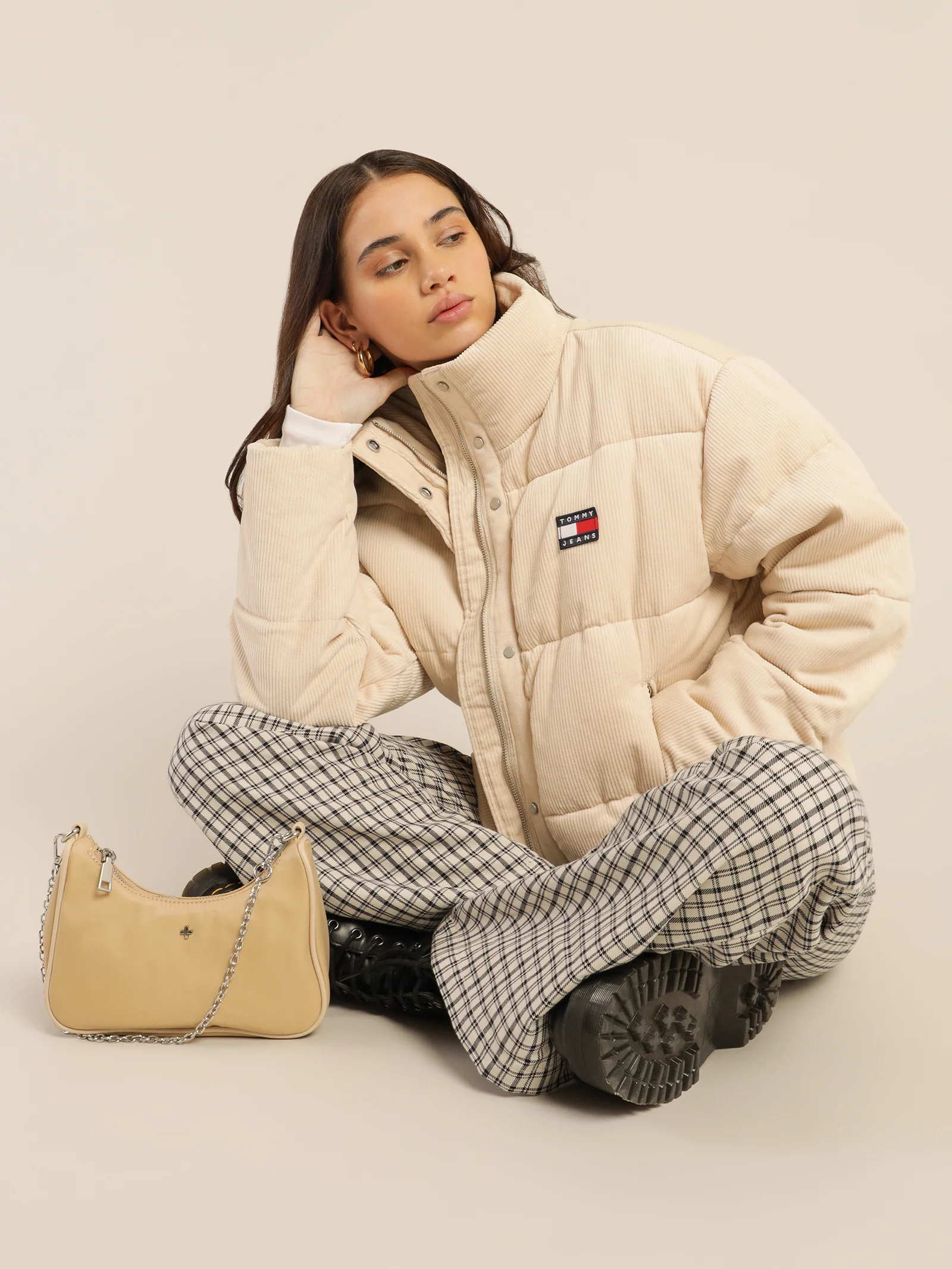 Corduroy Padded Puffer Jacket - Image 3