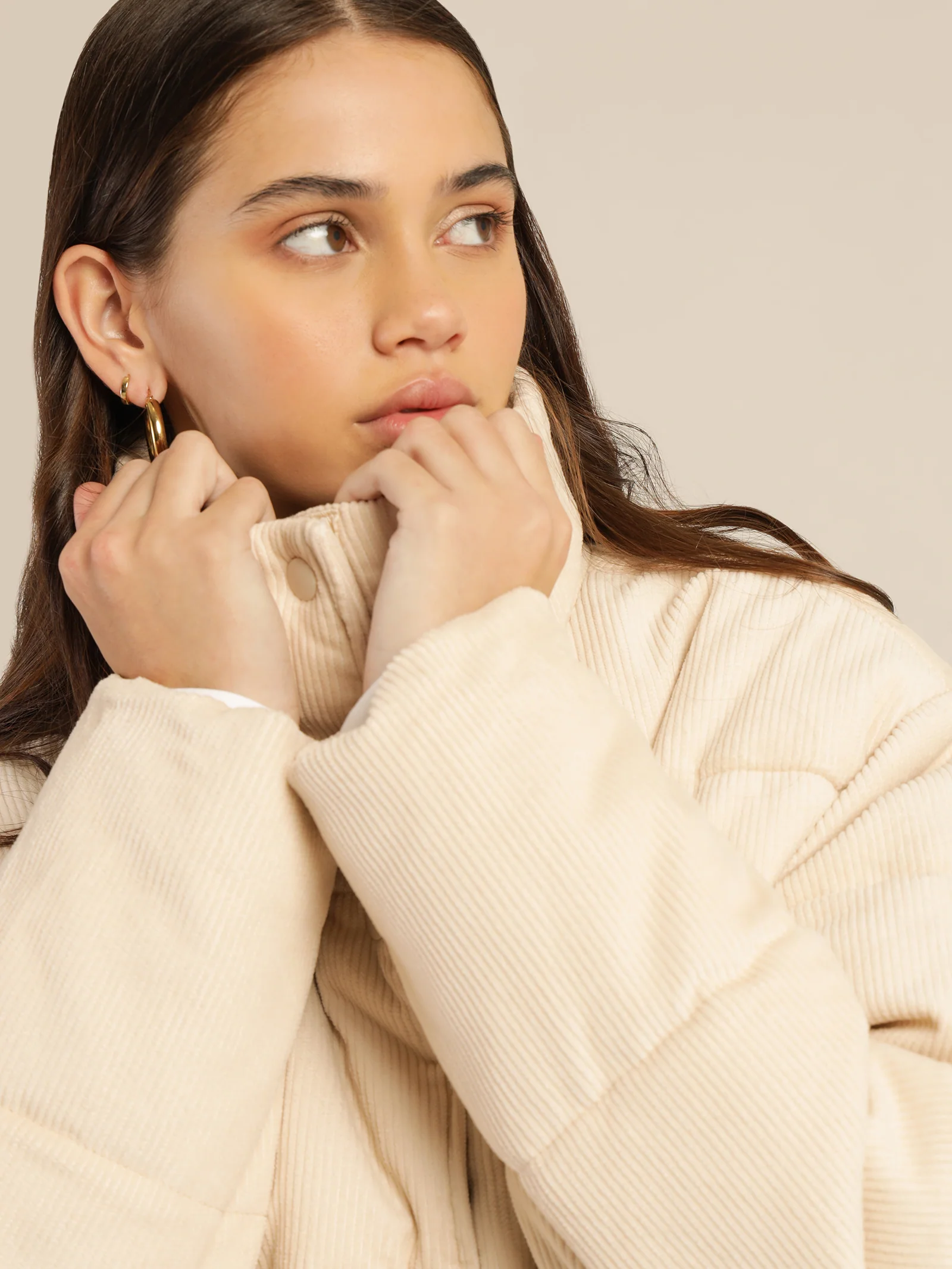 Corduroy Padded Puffer Jacket - Image 6