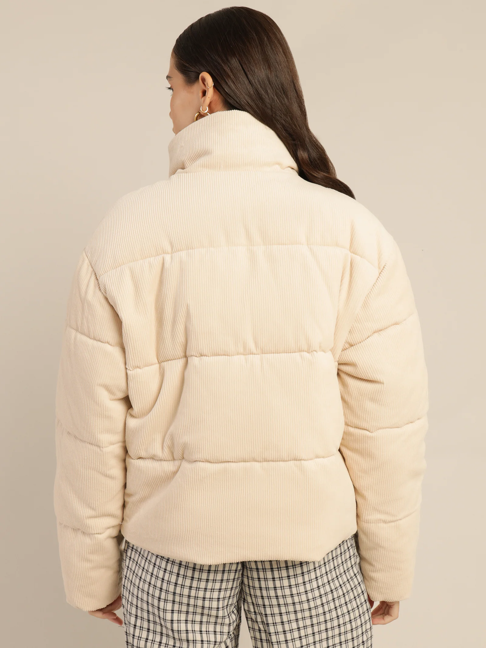 Corduroy Padded Puffer Jacket - Image 8