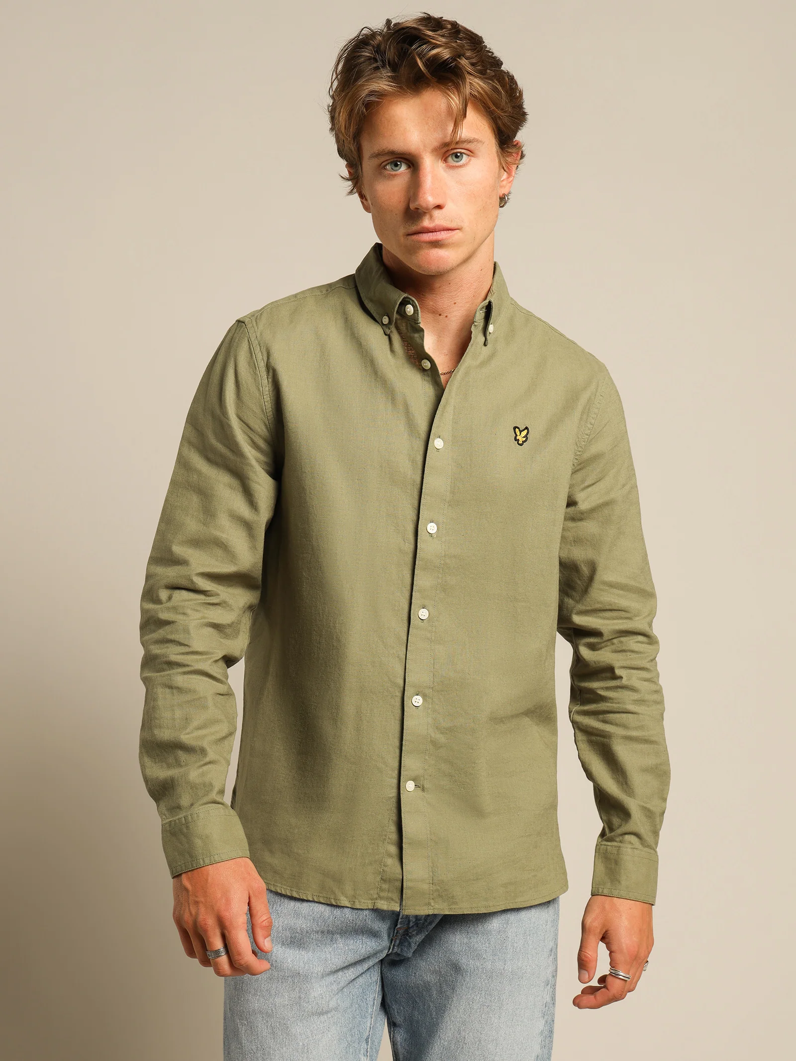 Cotton Linen Long Sleeve Shirt - Image 2