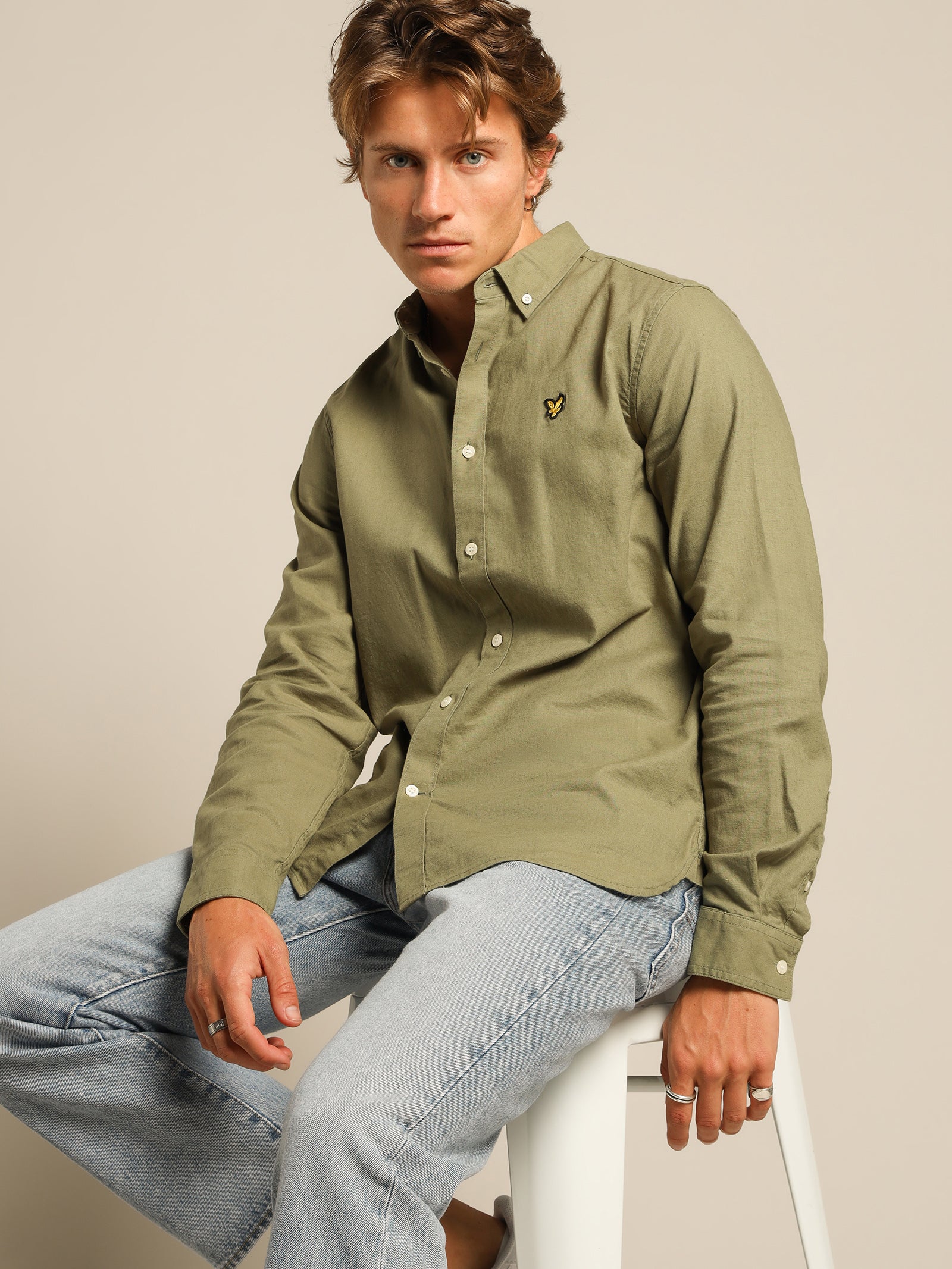 Cotton Linen Long Sleeve Shirt - Image 3