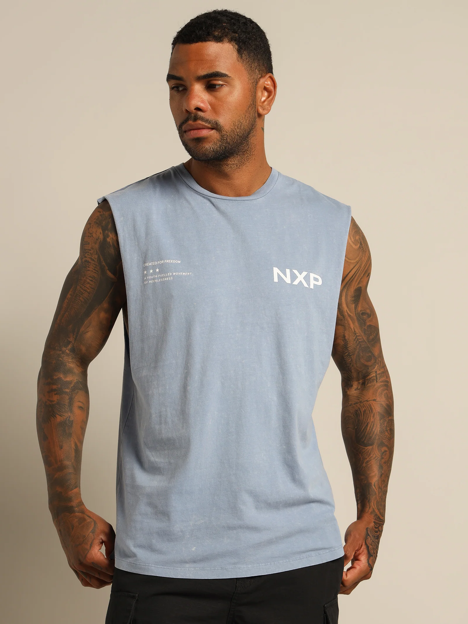 Courageous Scoop Back Muscle Shirt - Image 3