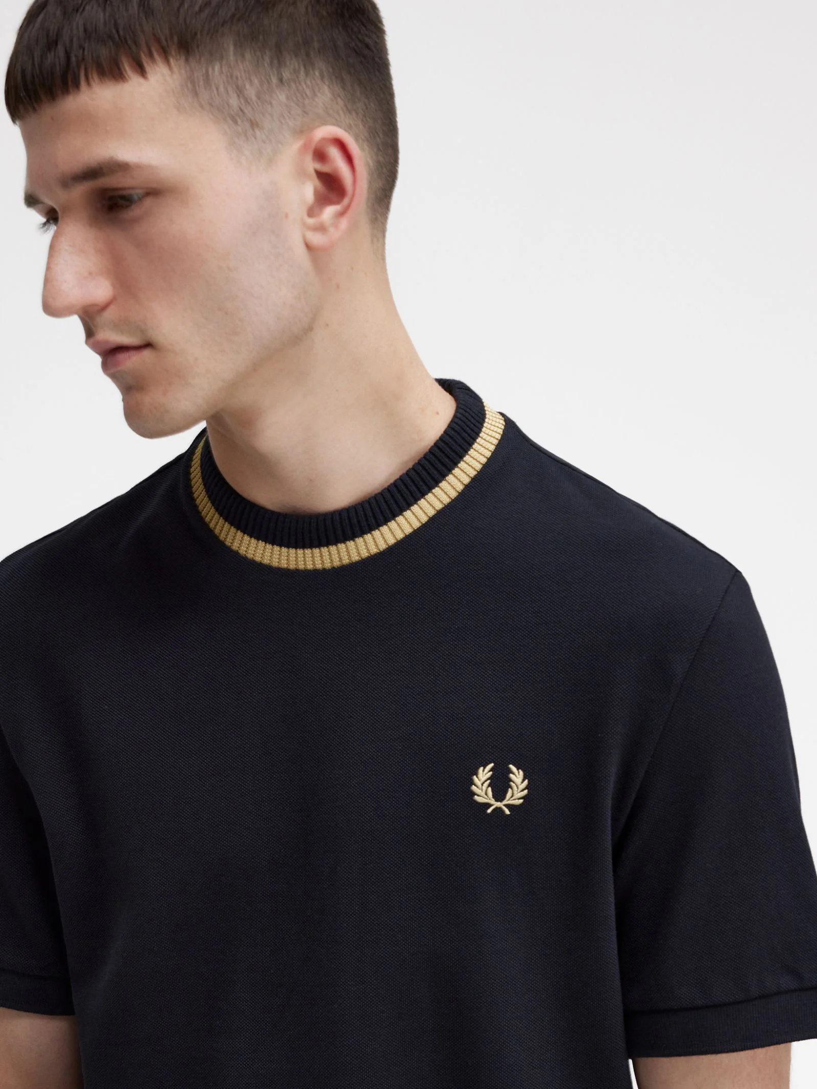 Crew Neck Pique T-Shirt - Image 2