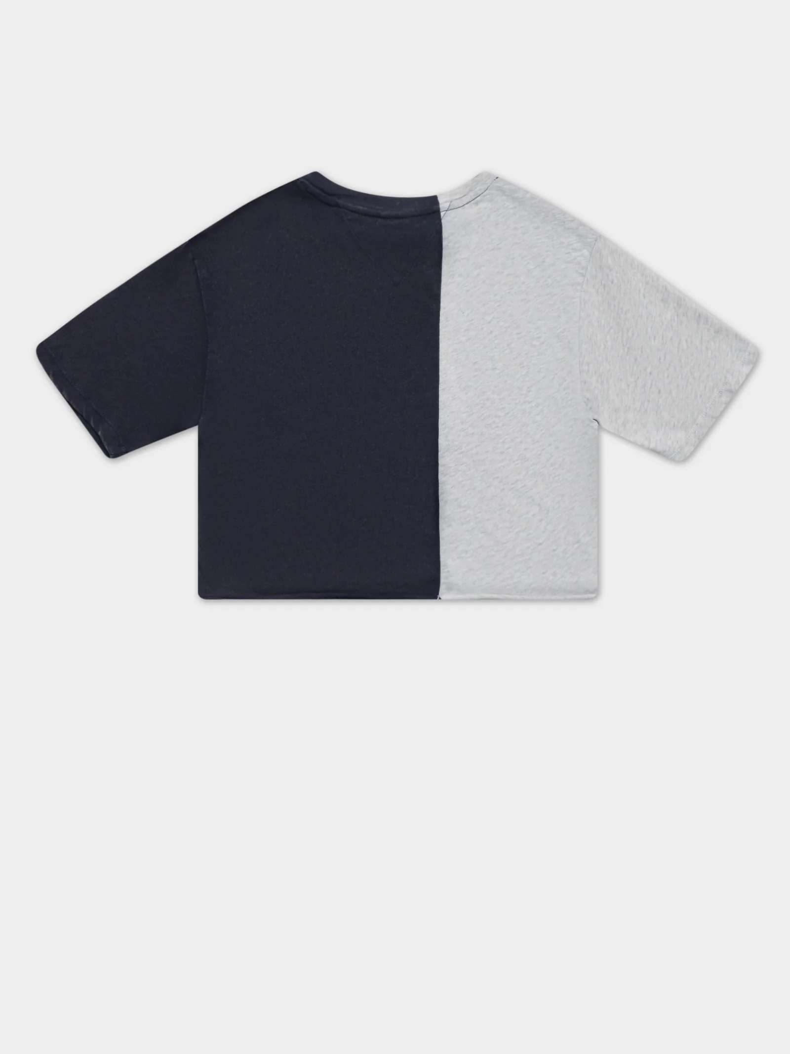 Crop College Splicing Short Sleeve T-Shirt - Image 8
