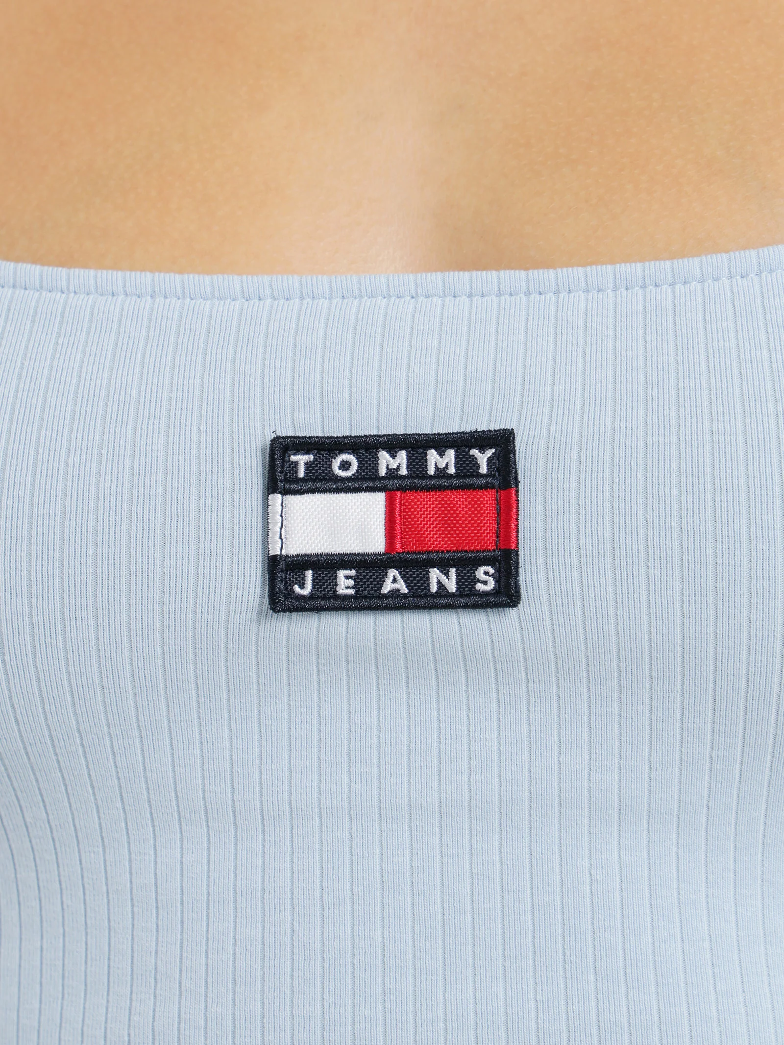 Crop Rib Badge Double Strap Tank Top - Image 6
