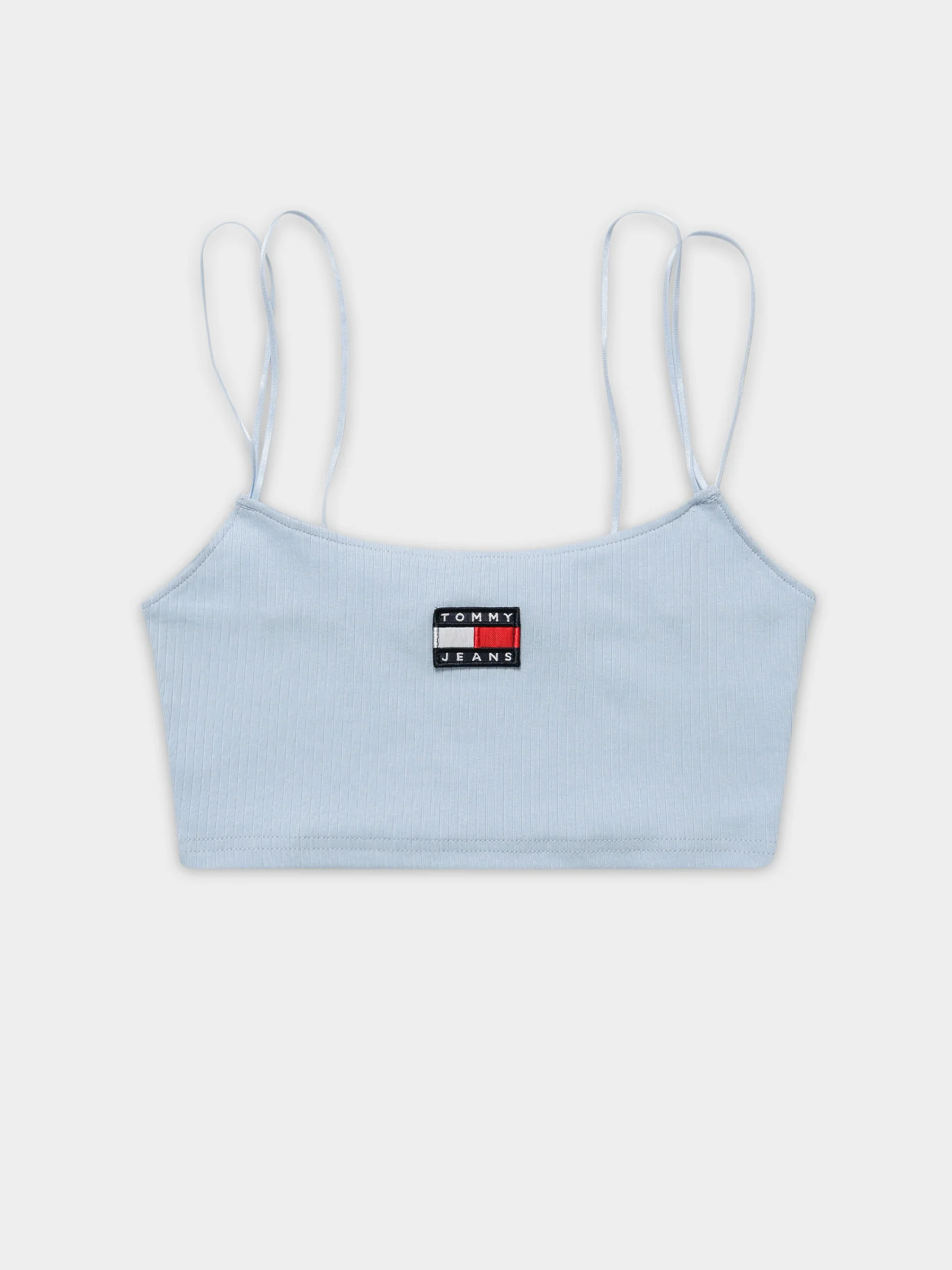 Crop Rib Badge Double Strap Tank Top - Image 8