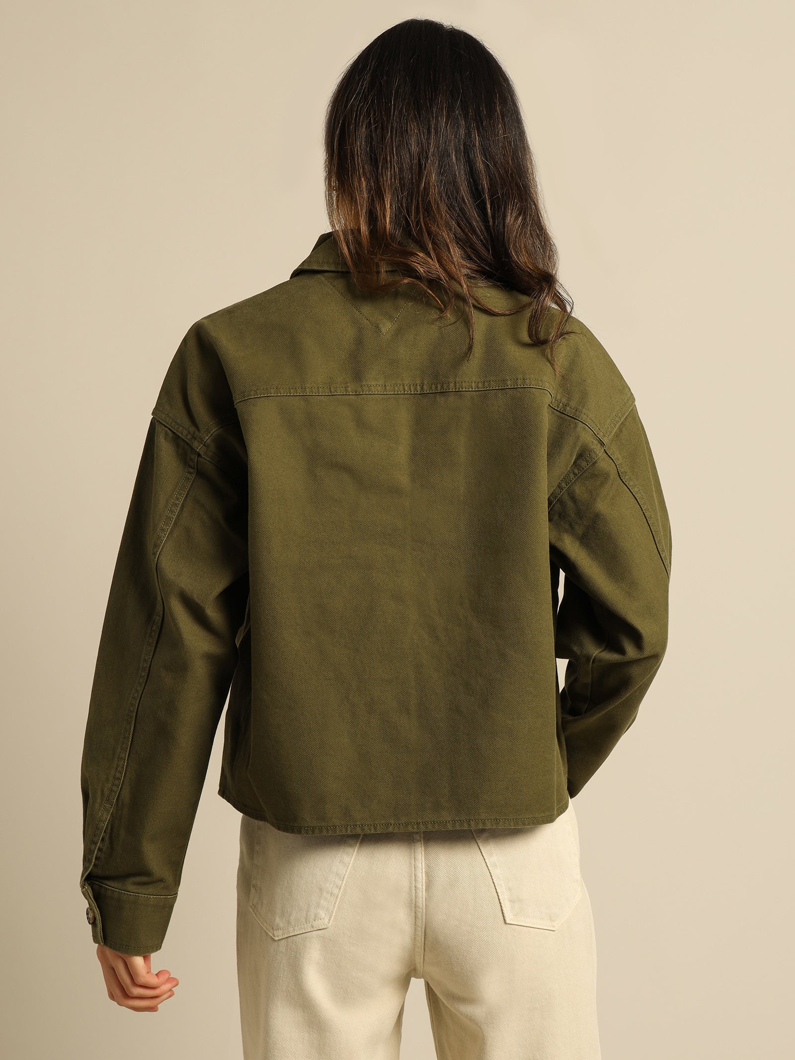 Cropped Badge Overshirt - Image 6
