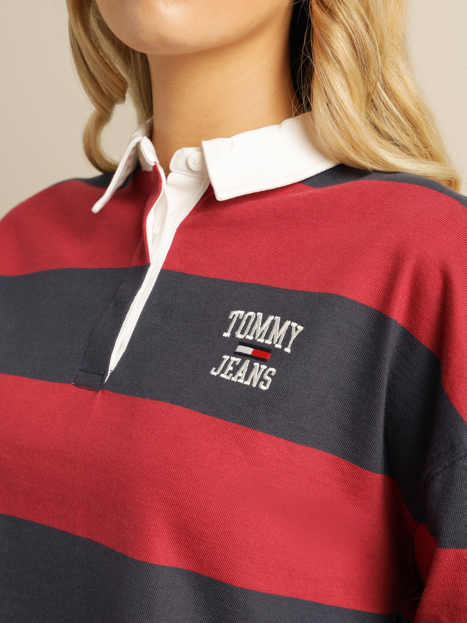 Cropped Long Sleeve Polo - Image 3