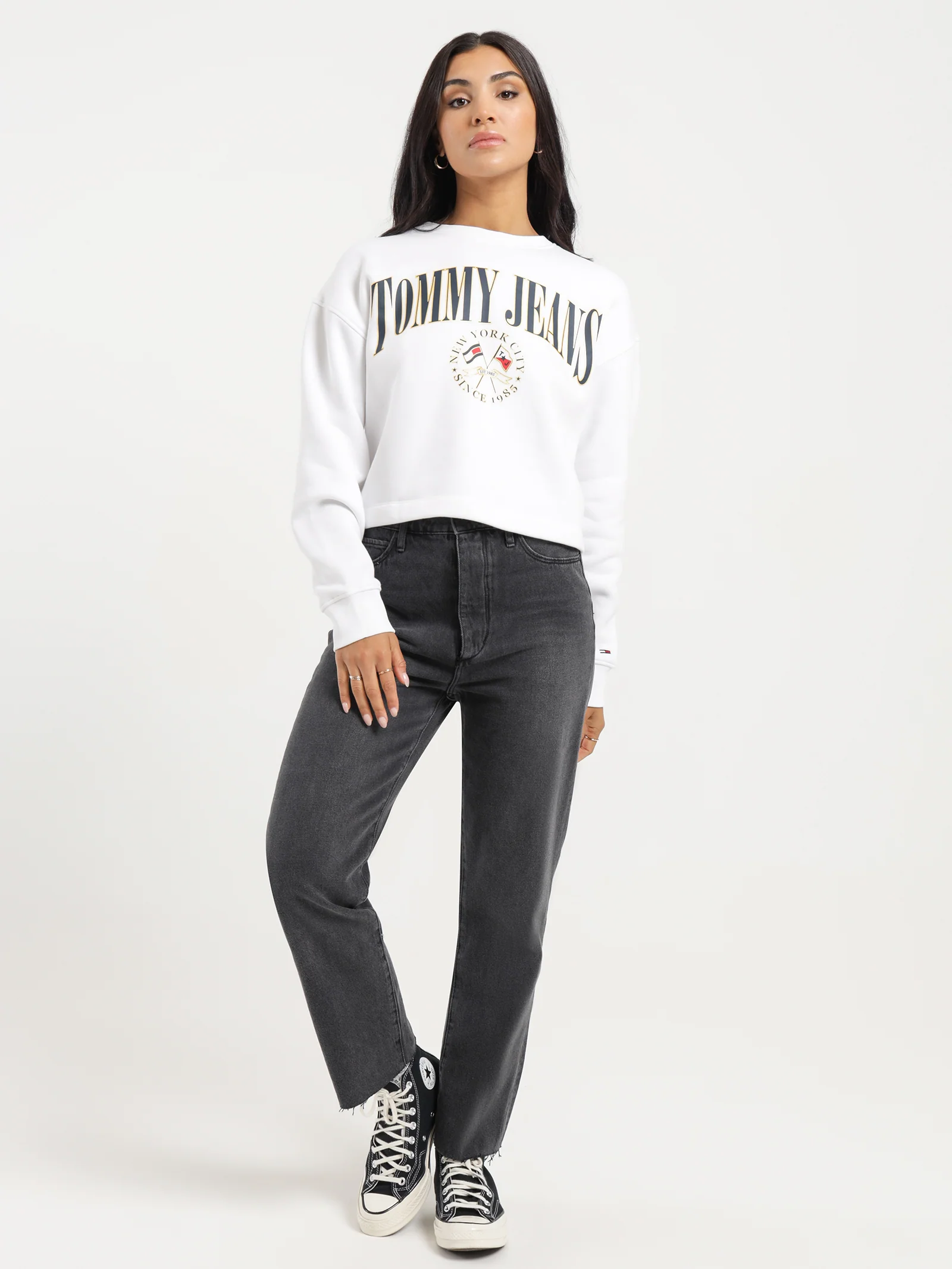 Cropped Relaxed Fit Sweater - Image 3