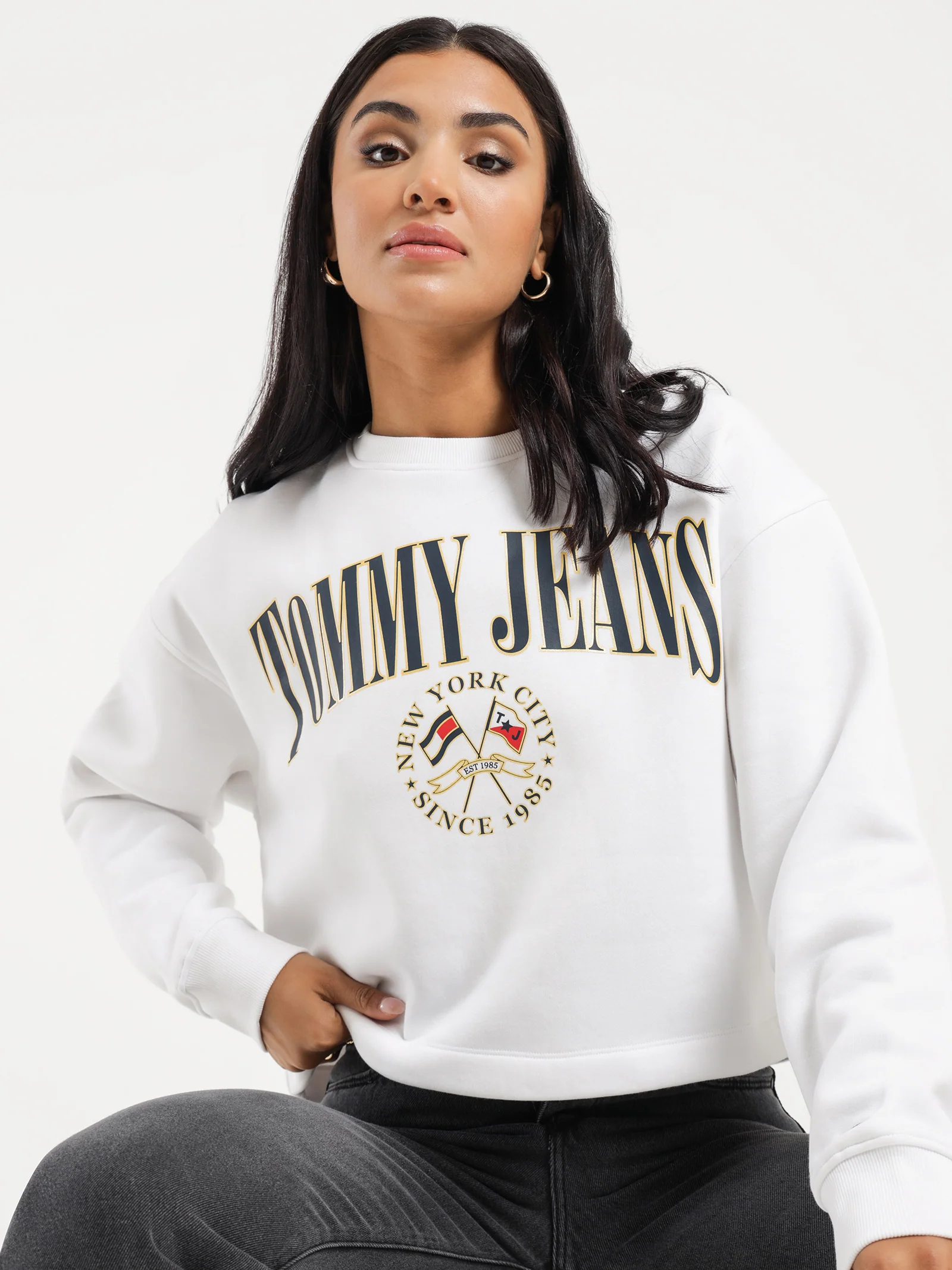 Cropped Relaxed Fit Sweater - Image 4