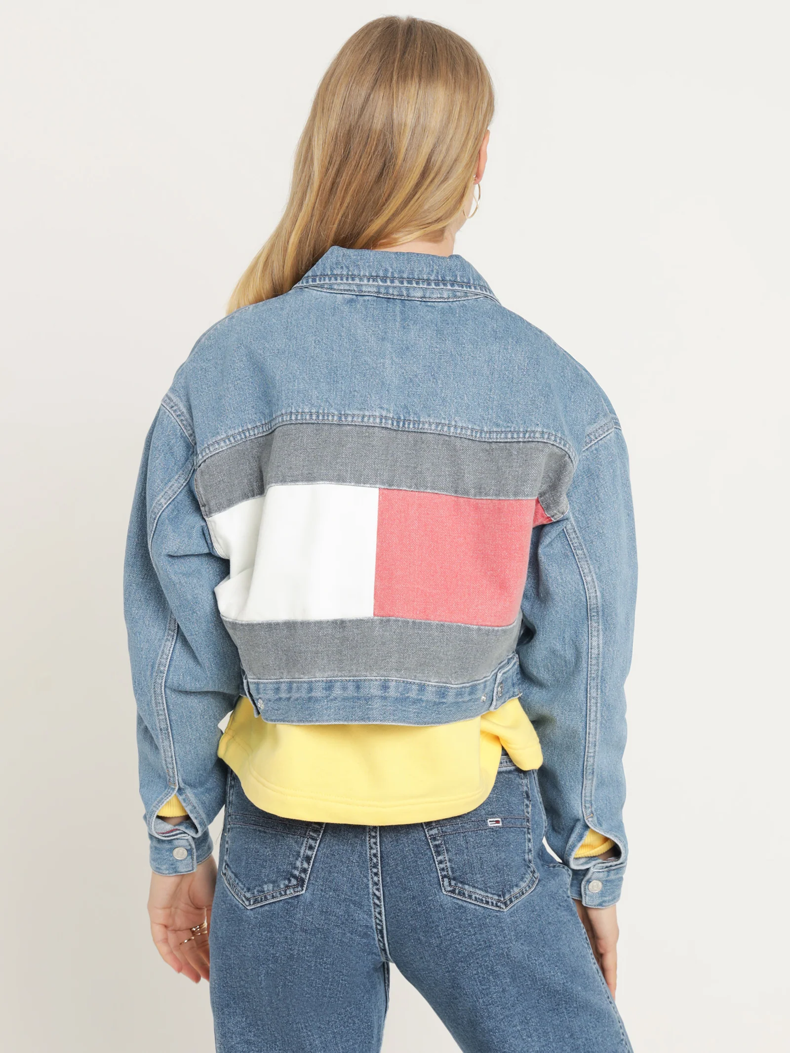 Cropped Trucker Denim Jacket - Image 6