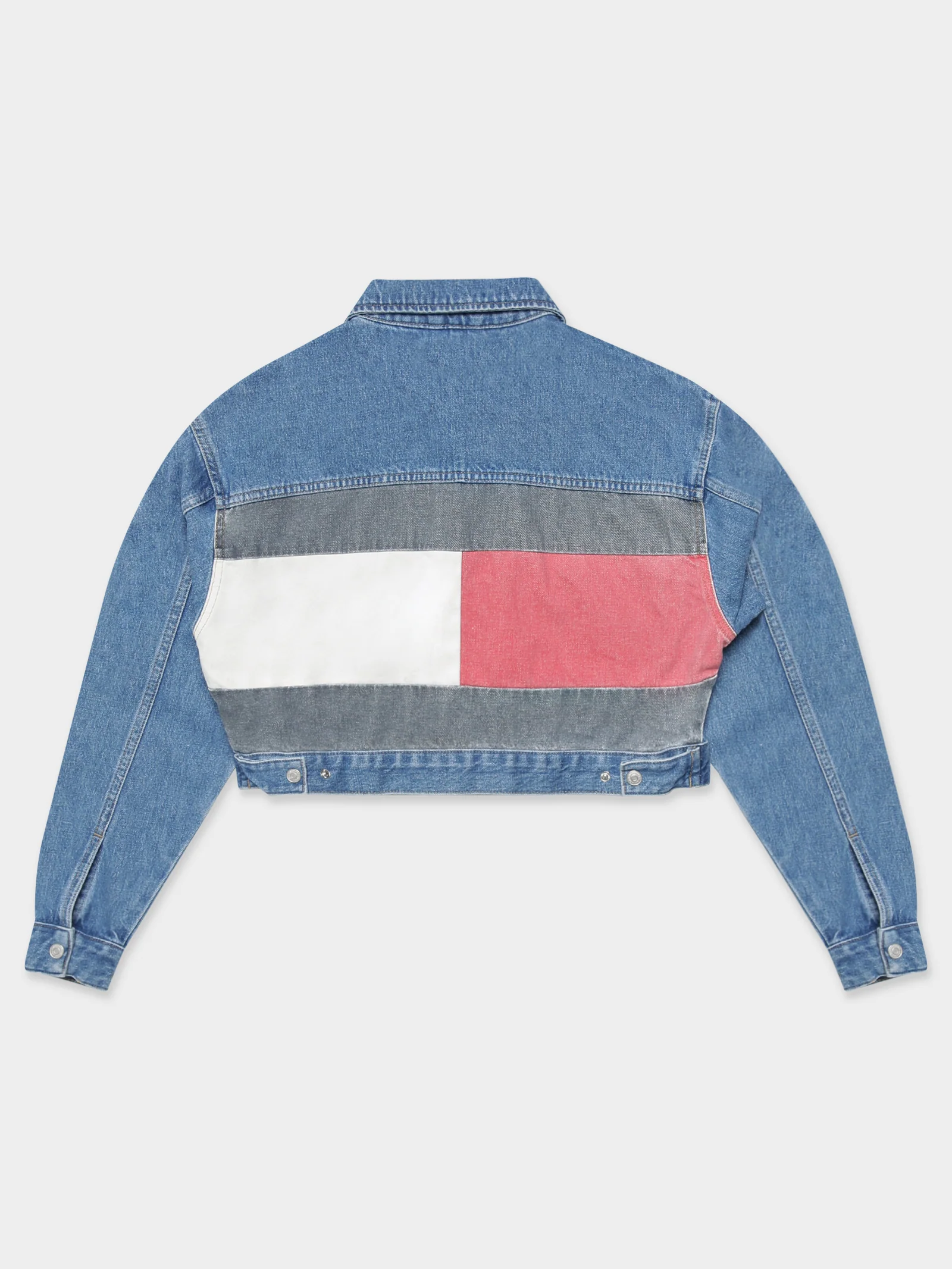 Cropped Trucker Denim Jacket - Image 8
