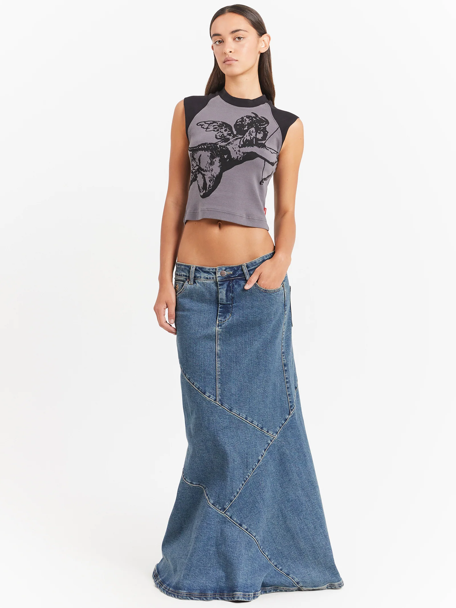 Crossroads Denim Maxi Skirt - Image 3