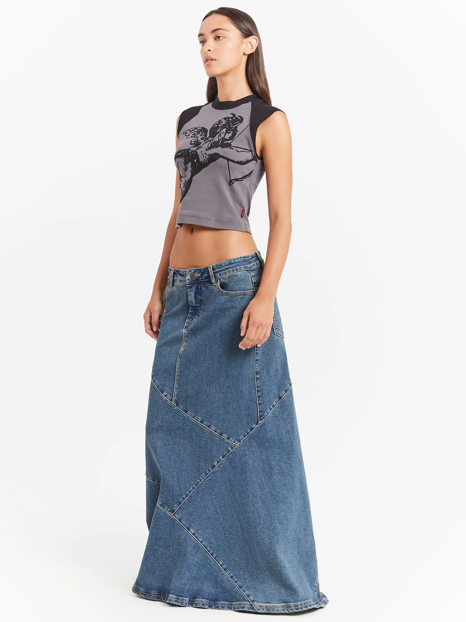 Crossroads Denim Maxi Skirt - Image 5