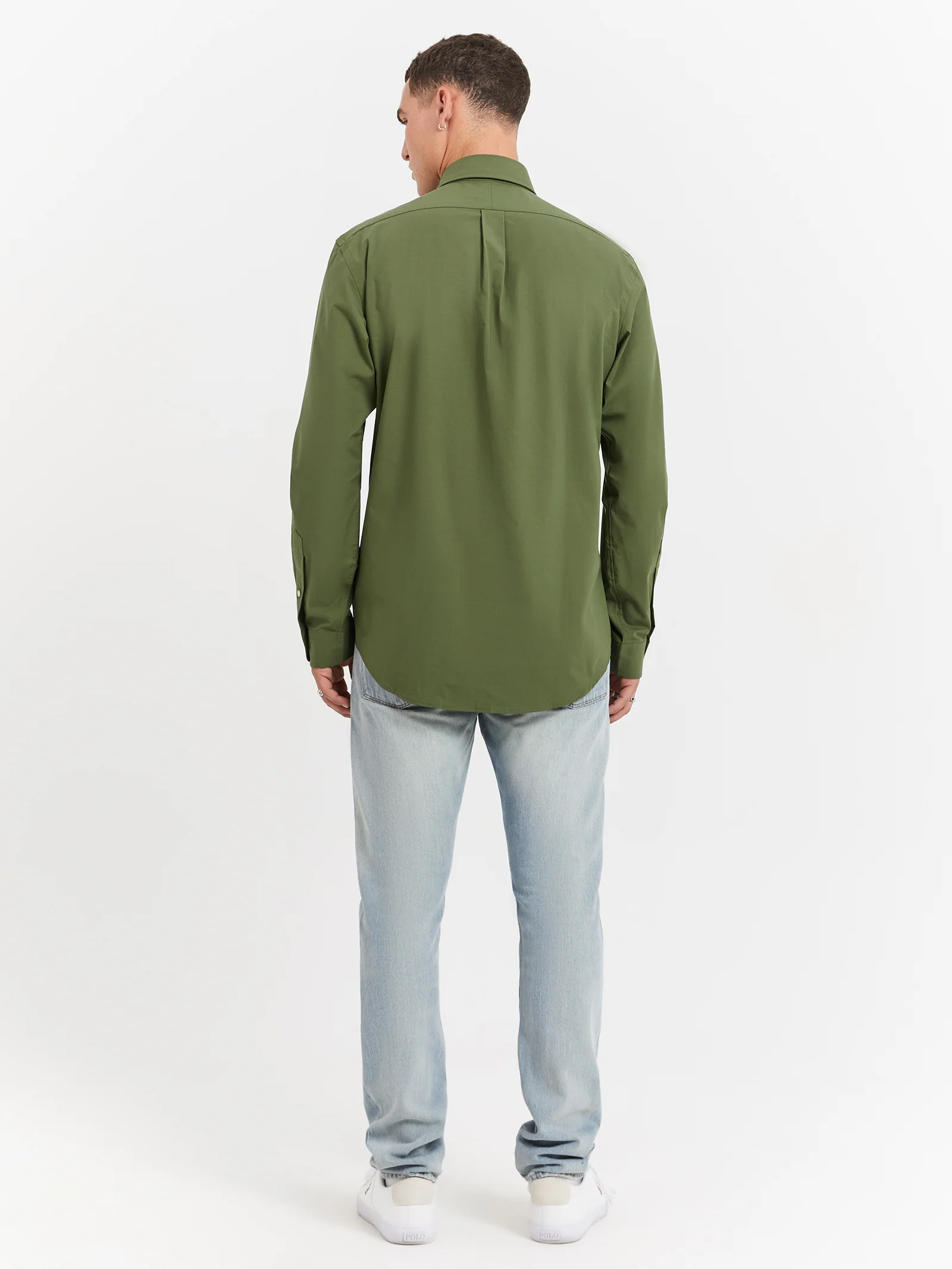 Custom Fit Long Sleeve Poplin Shirt - Image 5