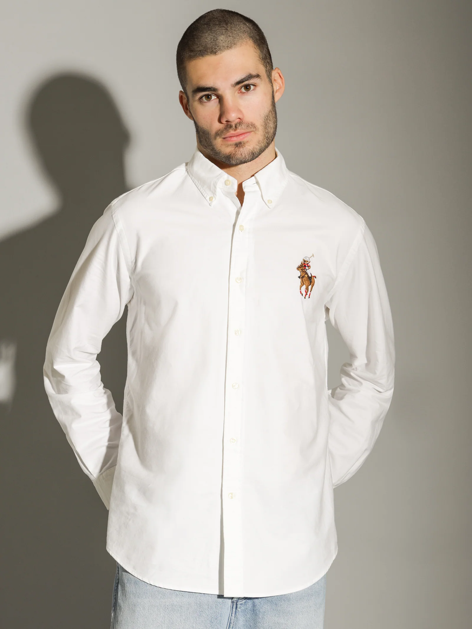 Custom-Fit Polo Bear Oxford Shirt - Image 2