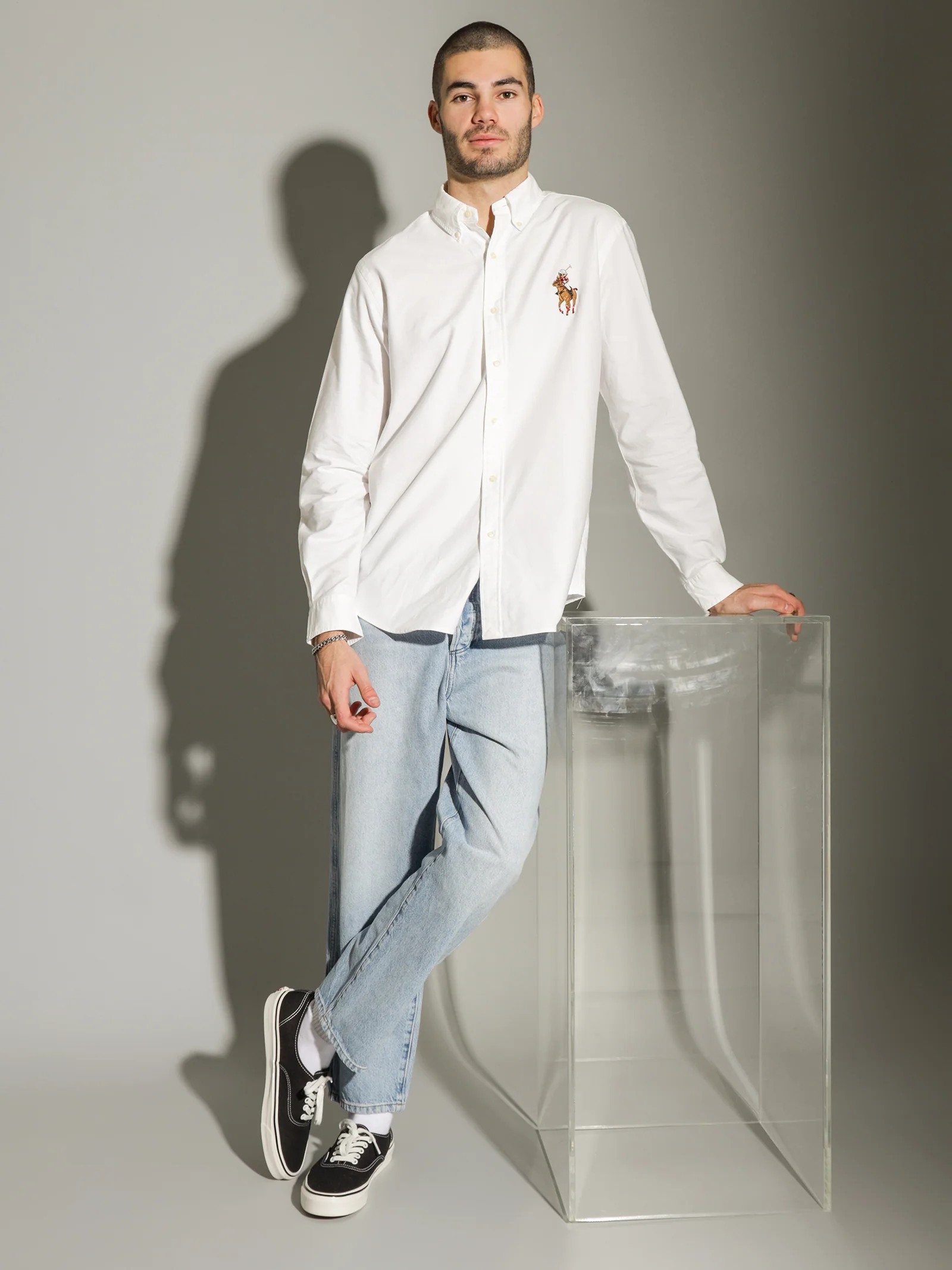 Custom-Fit Polo Bear Oxford Shirt - Image 4