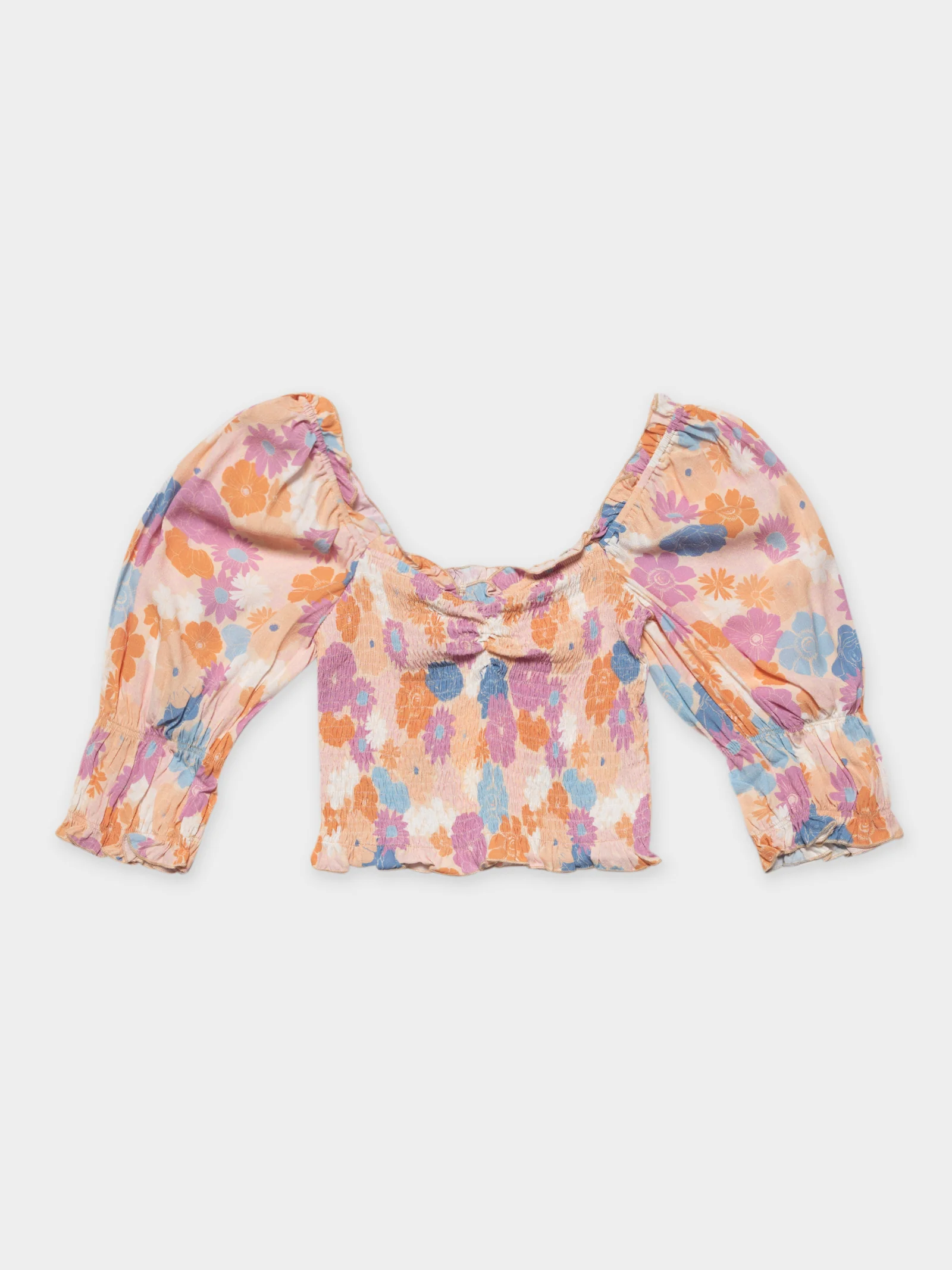 Daisy Puff-Sleeve Peasant Top - Image 6