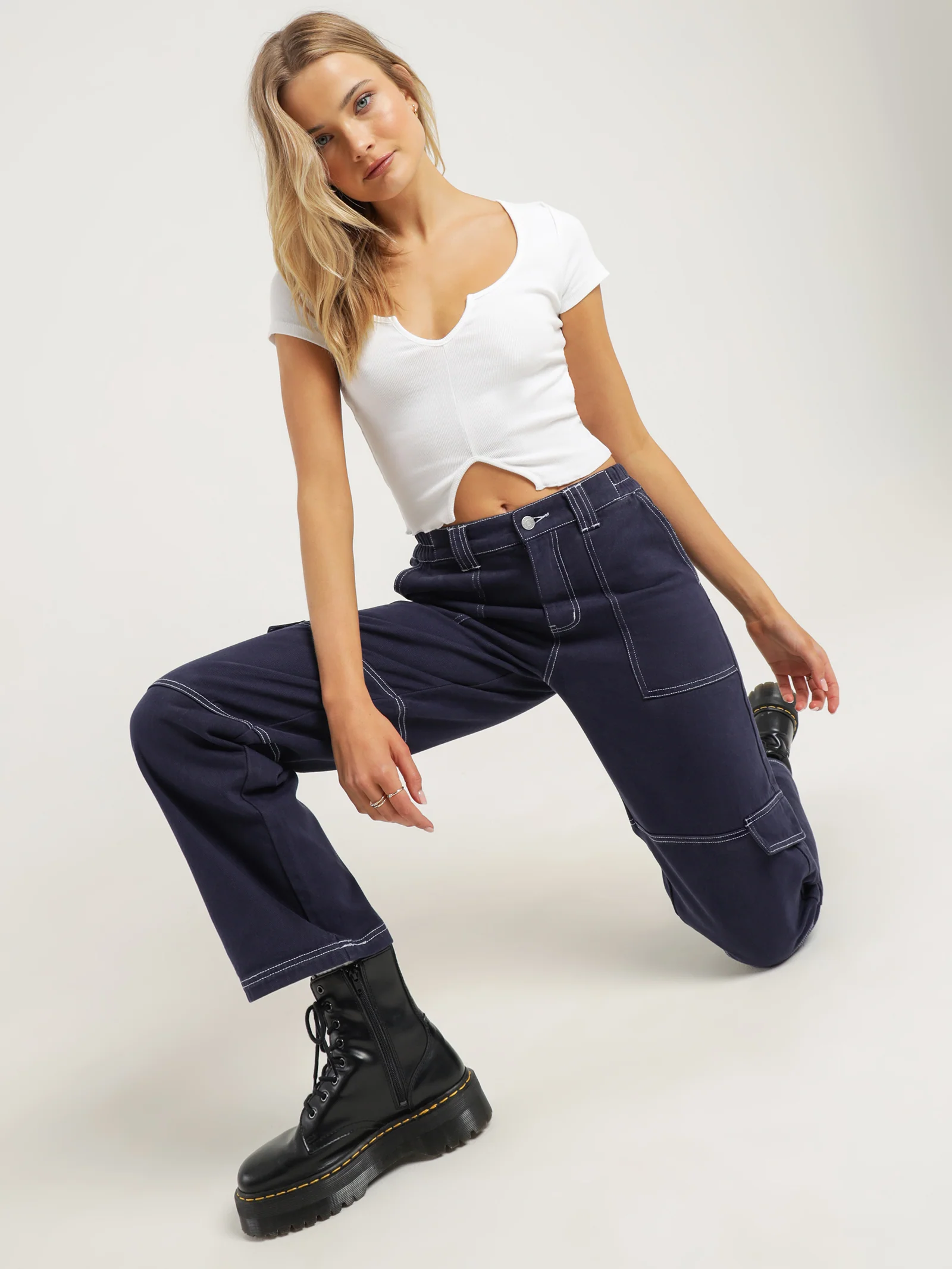 Danica Double Notch T-Shirt - Image 2