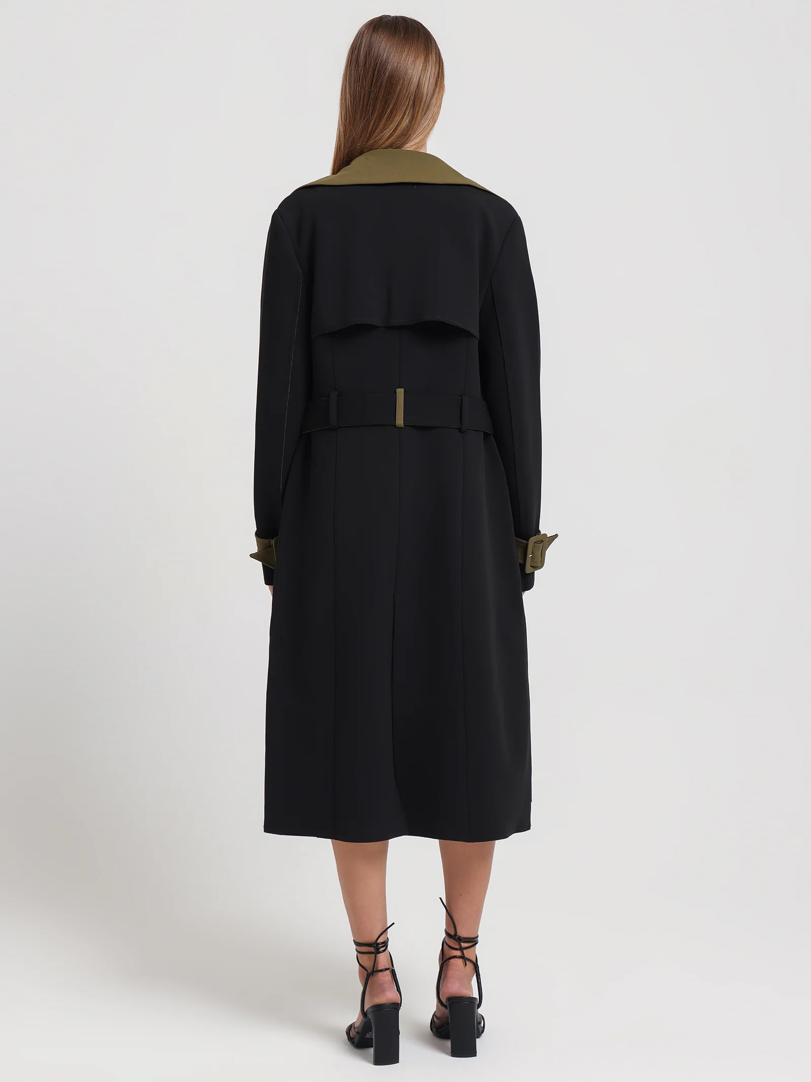 Danoi Trenchcoat Black & Khaki - Image 6