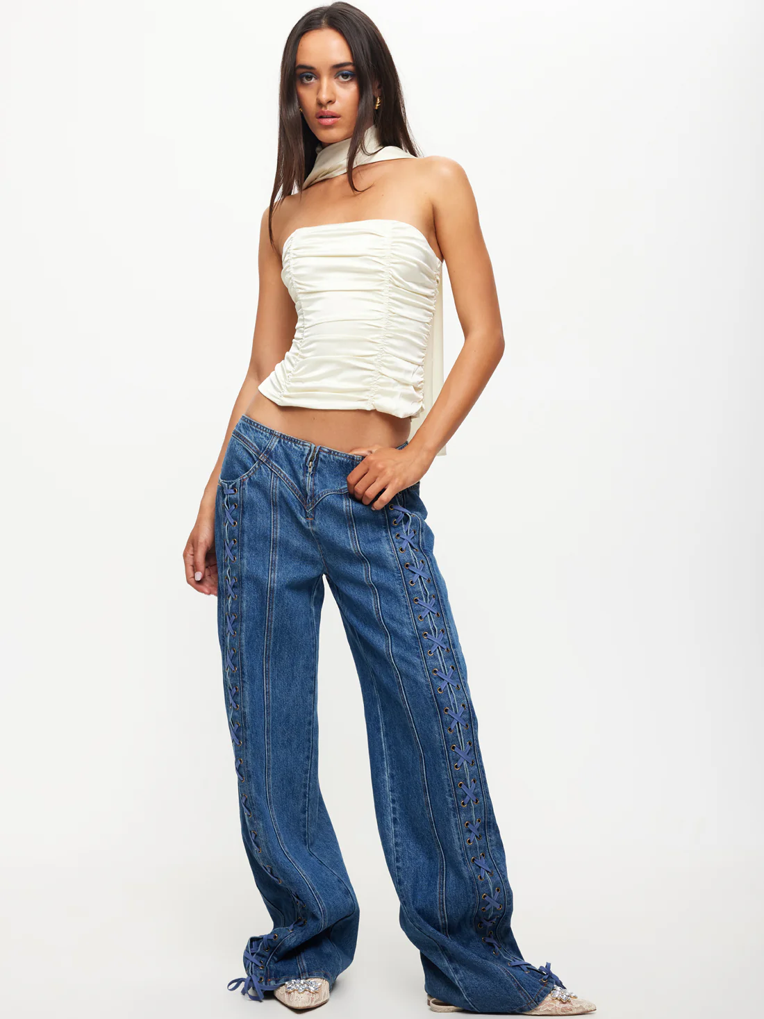 Daydream Tie Up Jeans - Image 2