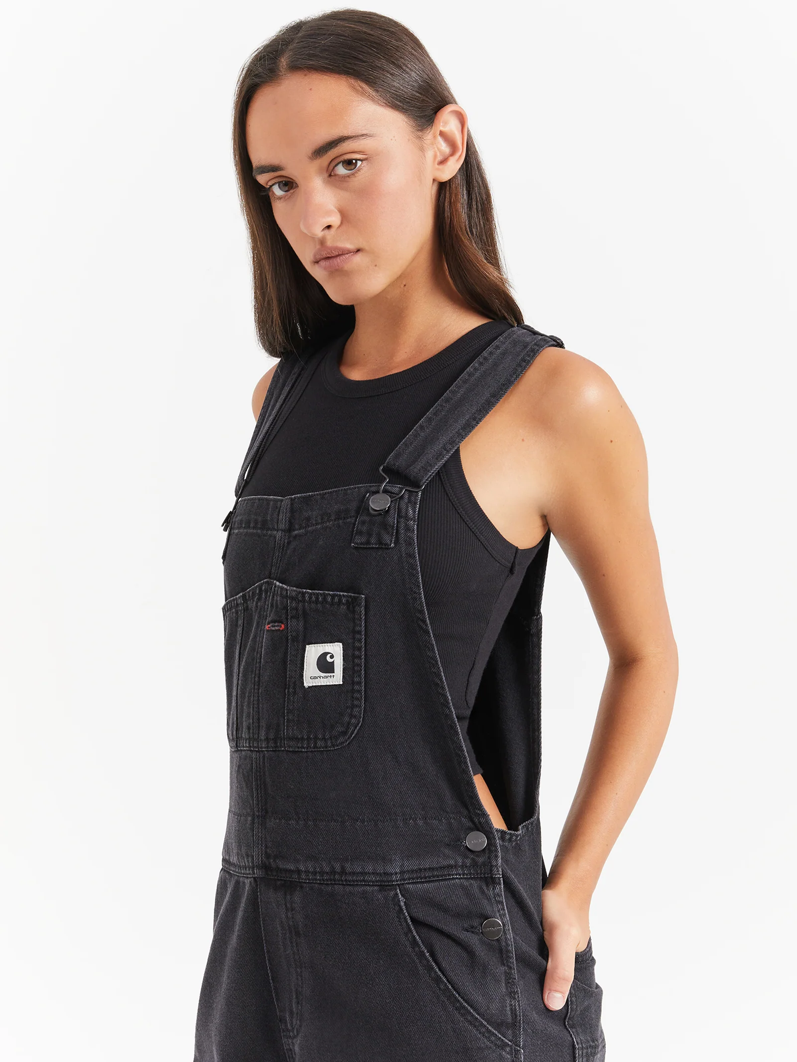 Denim Bib Double Knee Overalls - Image 2