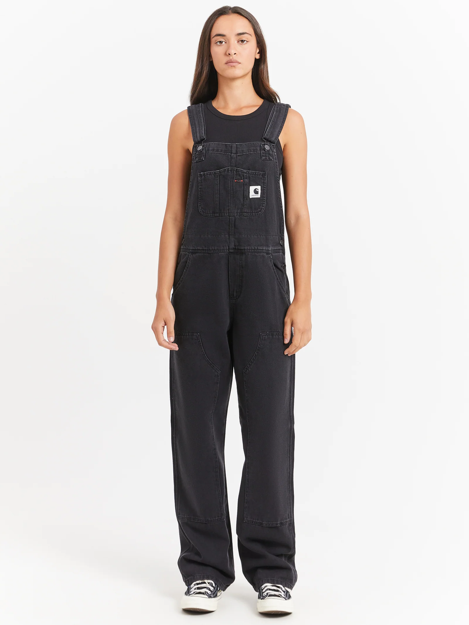 Denim Bib Double Knee Overalls - Image 3