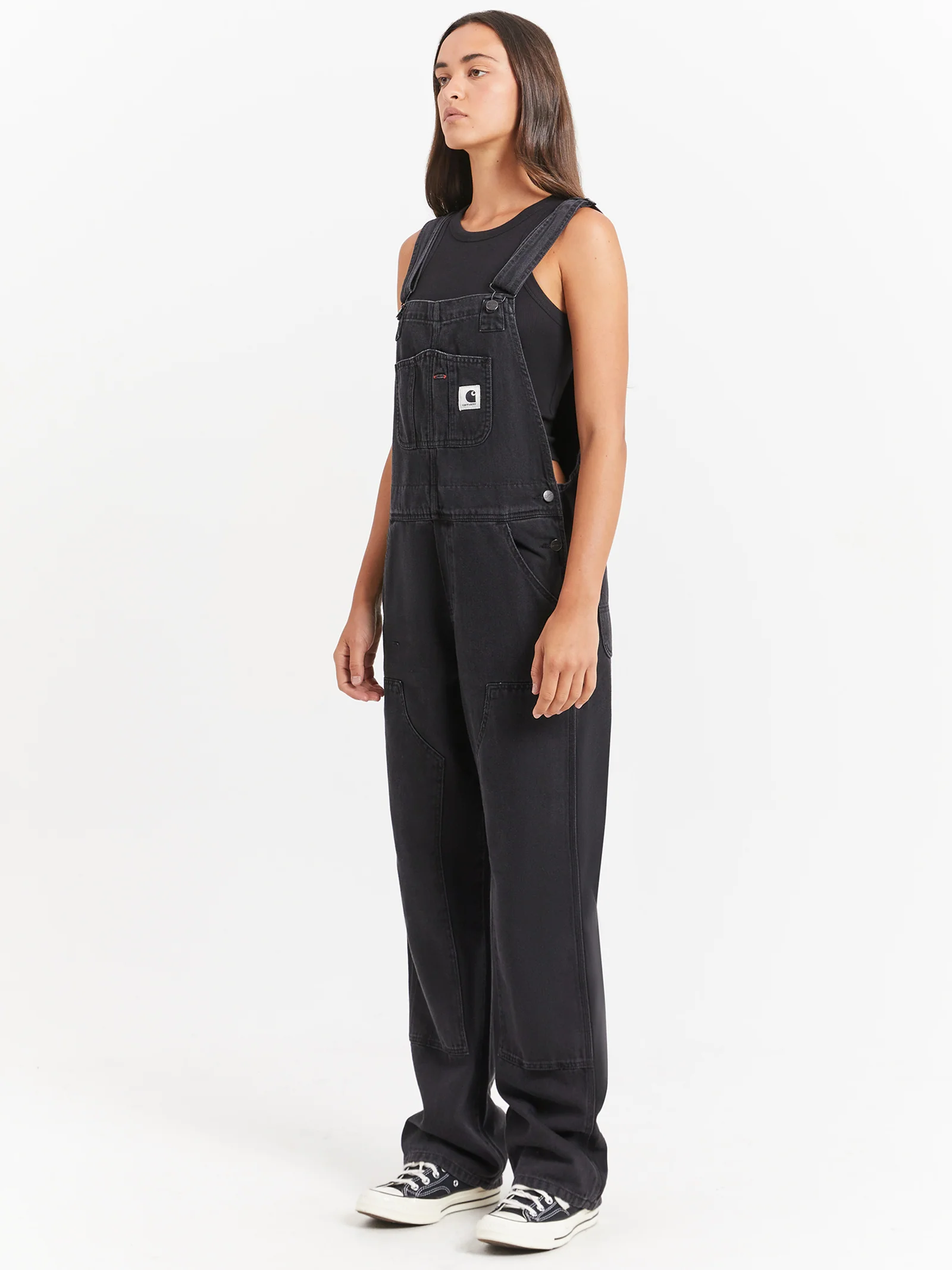 Denim Bib Double Knee Overalls - Image 4