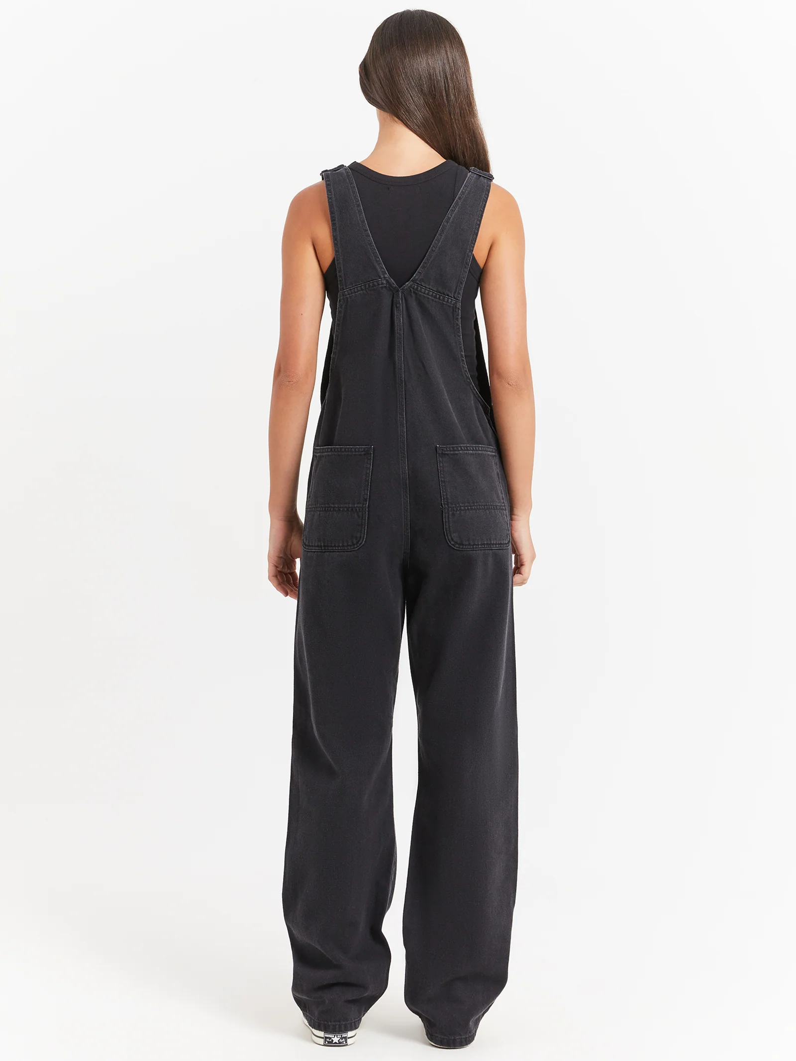 Denim Bib Double Knee Overalls - Image 5