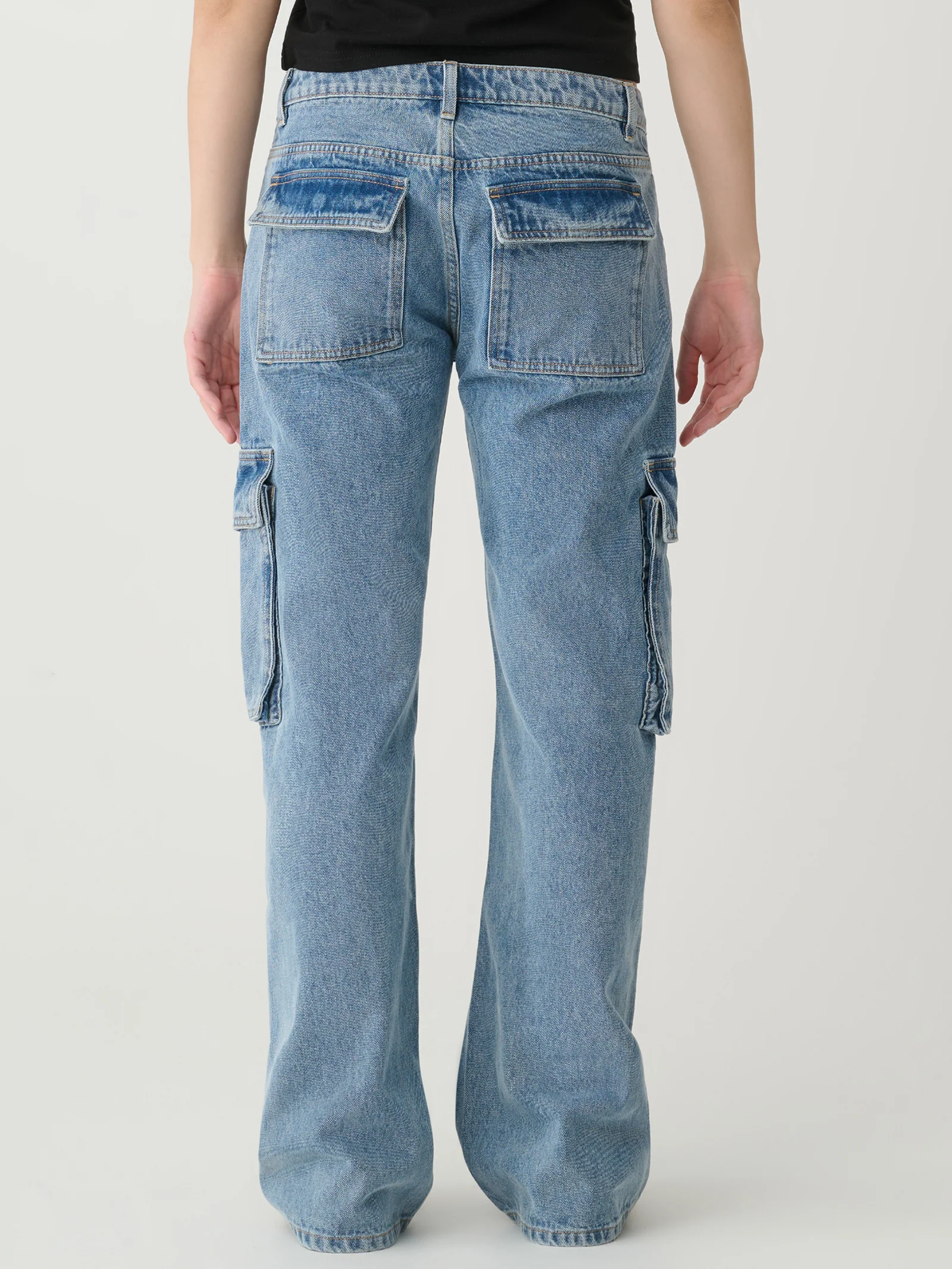 Denim Cargo Jeans - Image 2