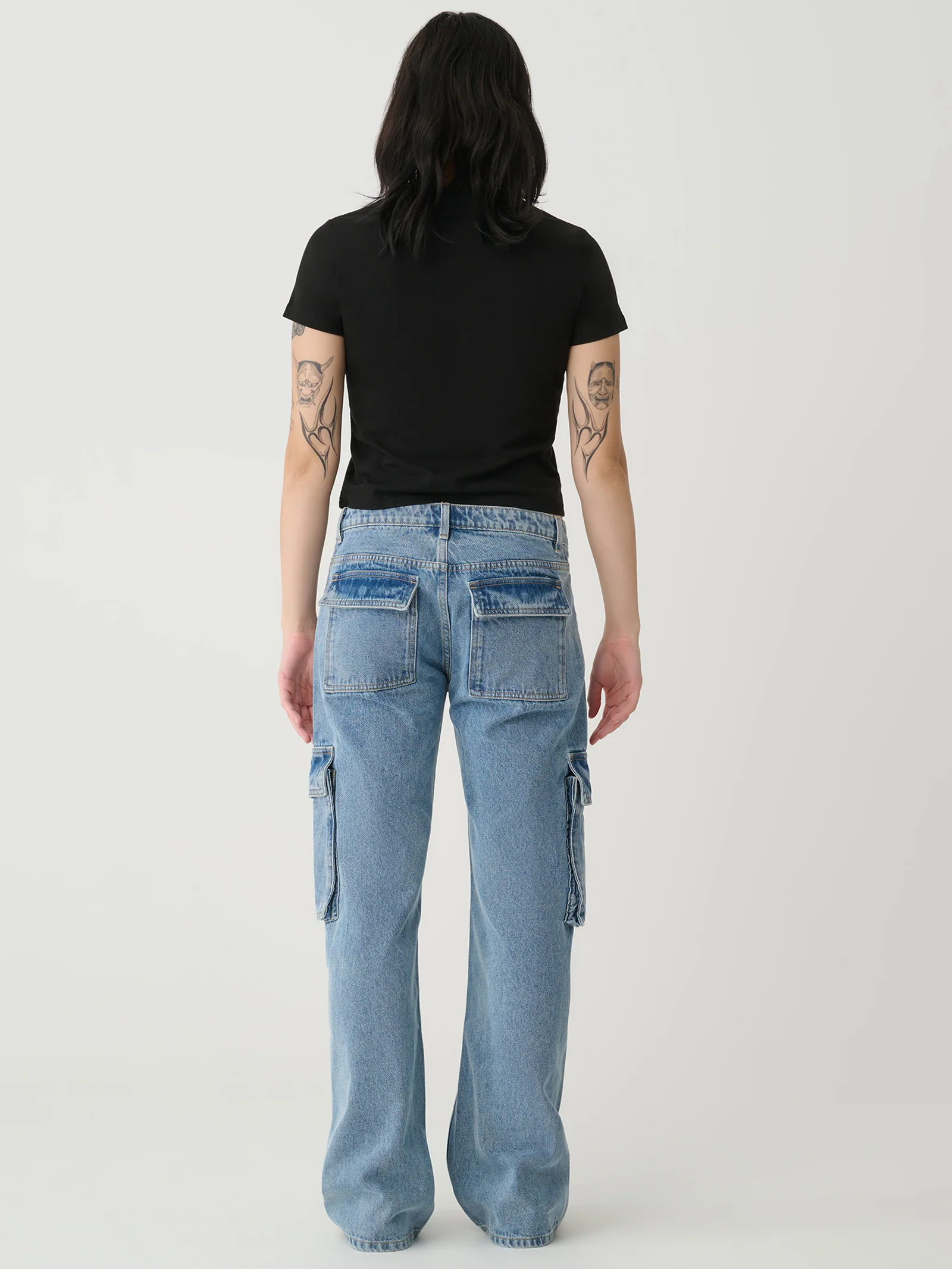 Denim Cargo Jeans - Image 4