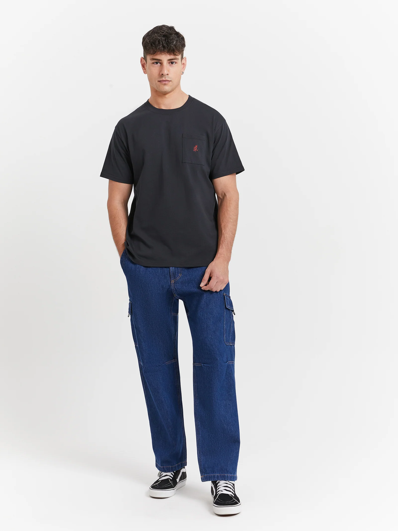 Denim Loose Cargo Pants - Image 2