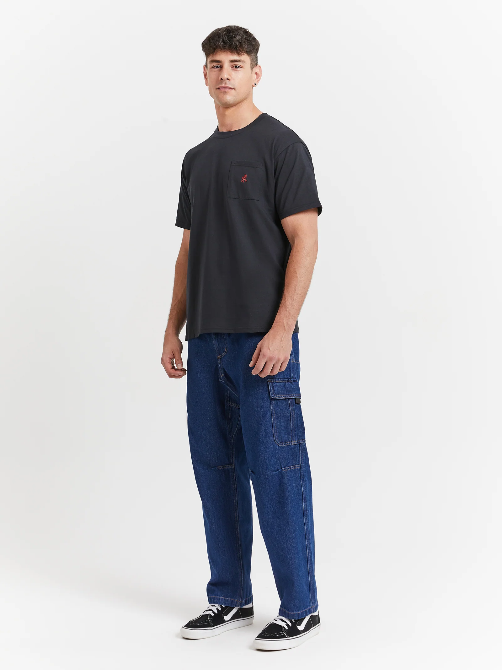 Denim Loose Cargo Pants - Image 4