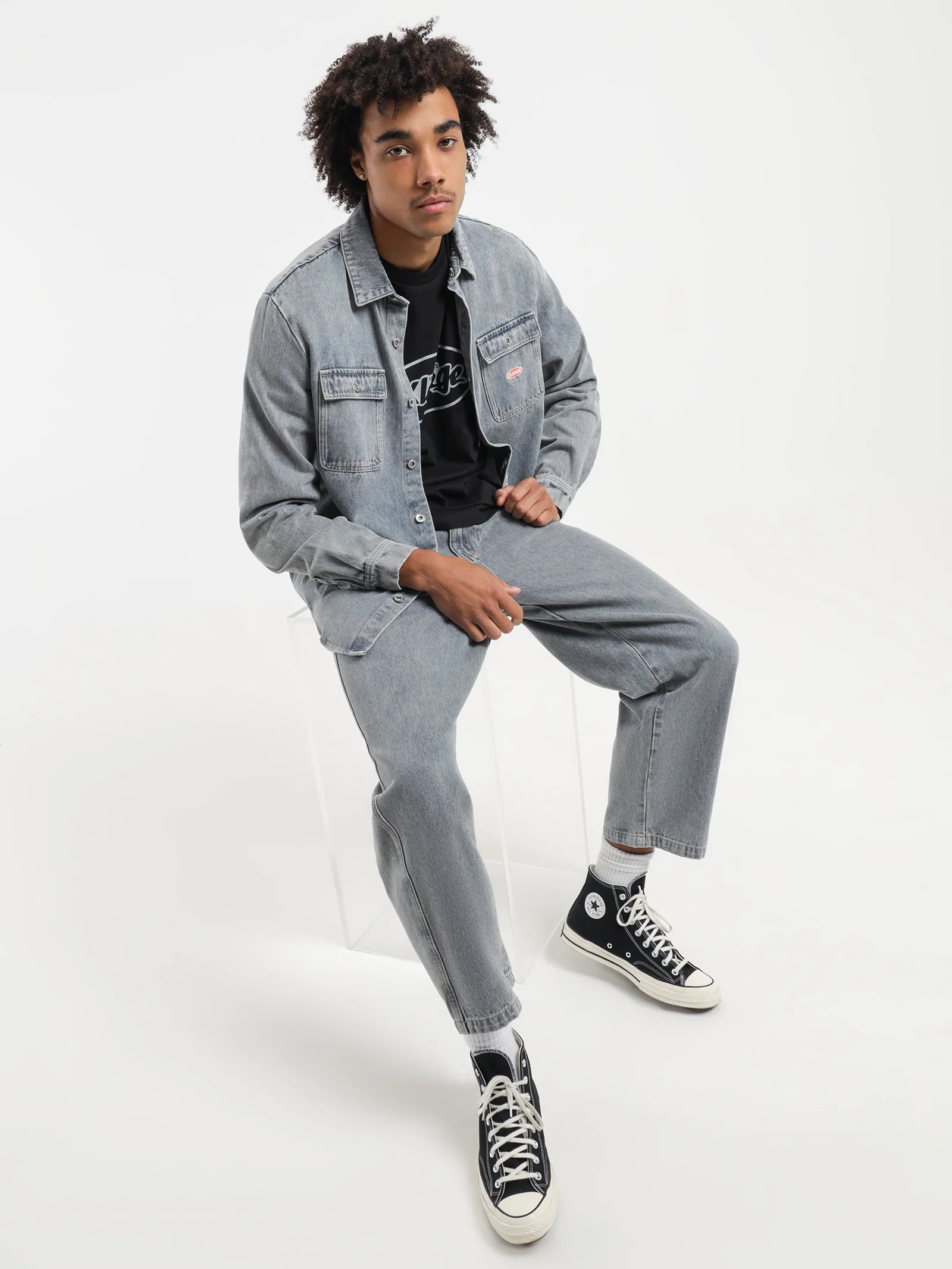 Denim LS Work Shirt - Image 4