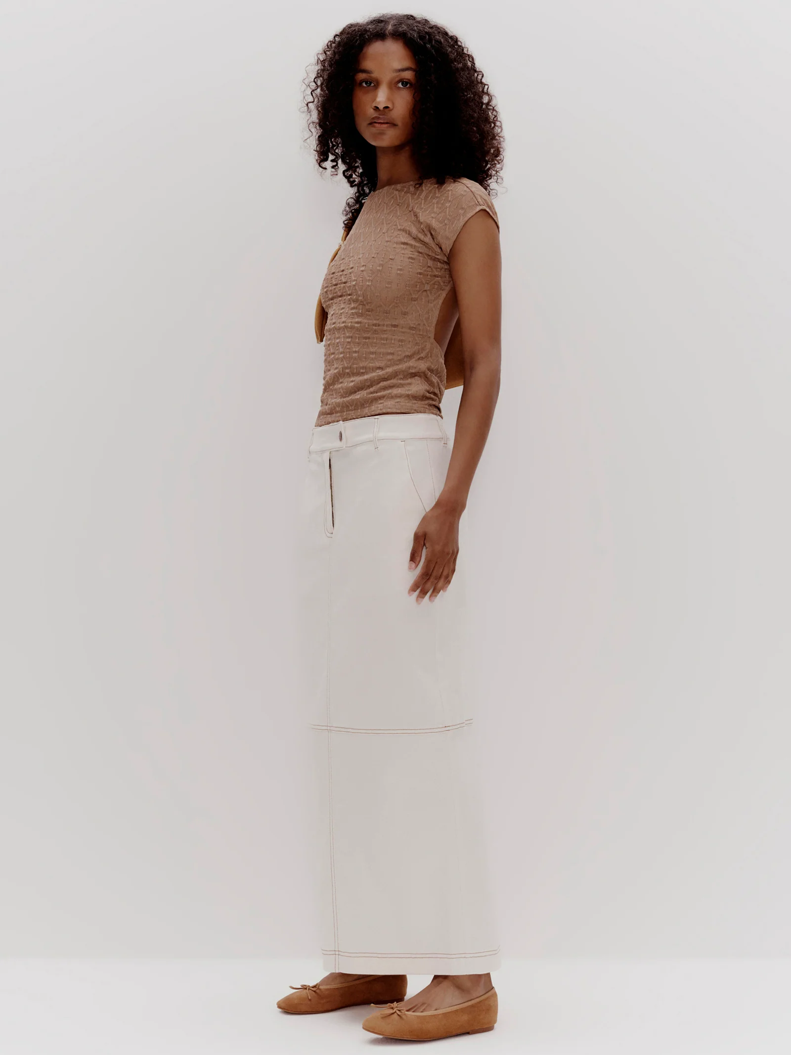 Denim Maxi Skirt - Image 2