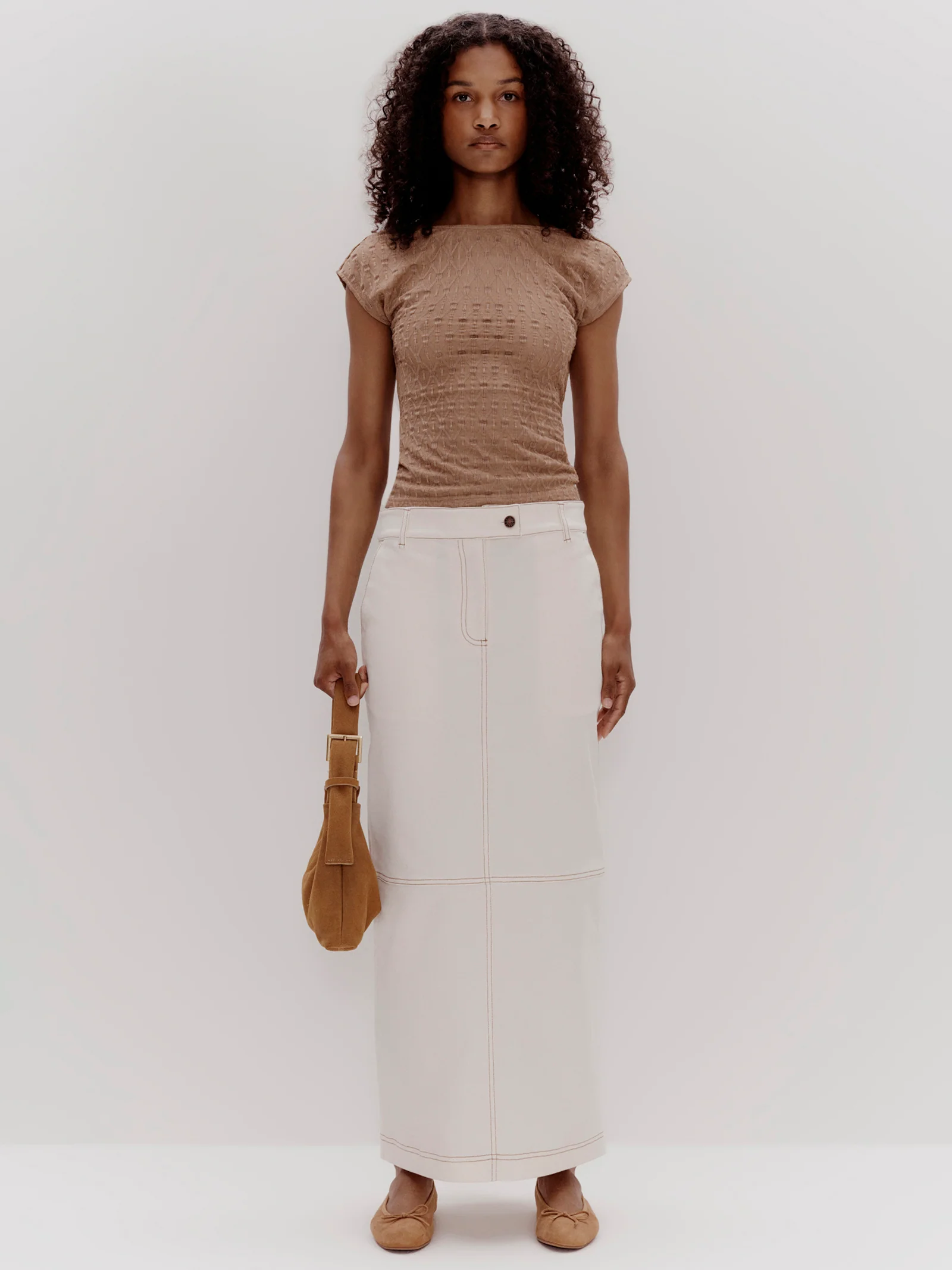 Denim Maxi Skirt - Image 3