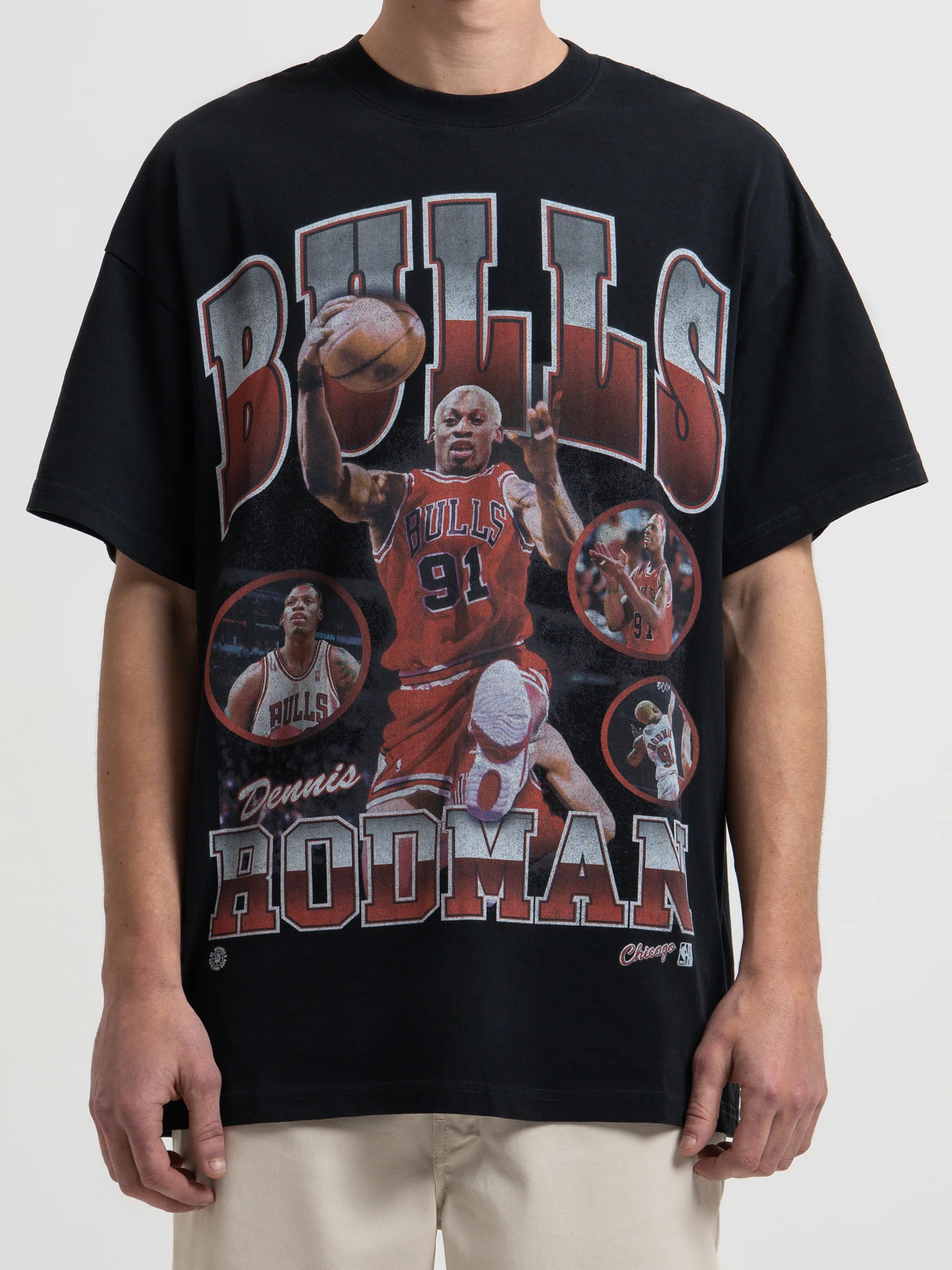 Dennis Rodman Chicago Bulls Photo Player T-Shirt - Image 3