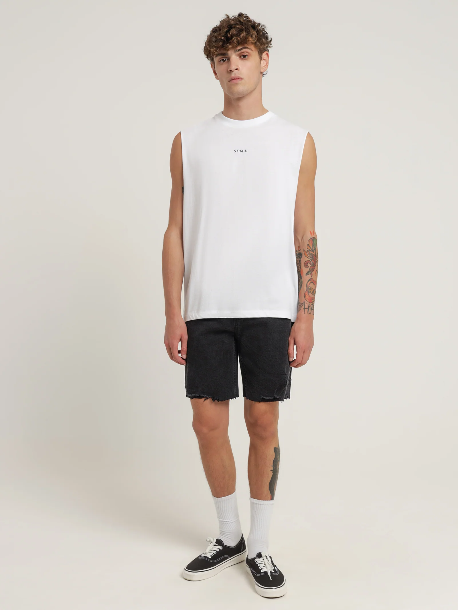 Destroyed Bones Denim Shorts - Image 4