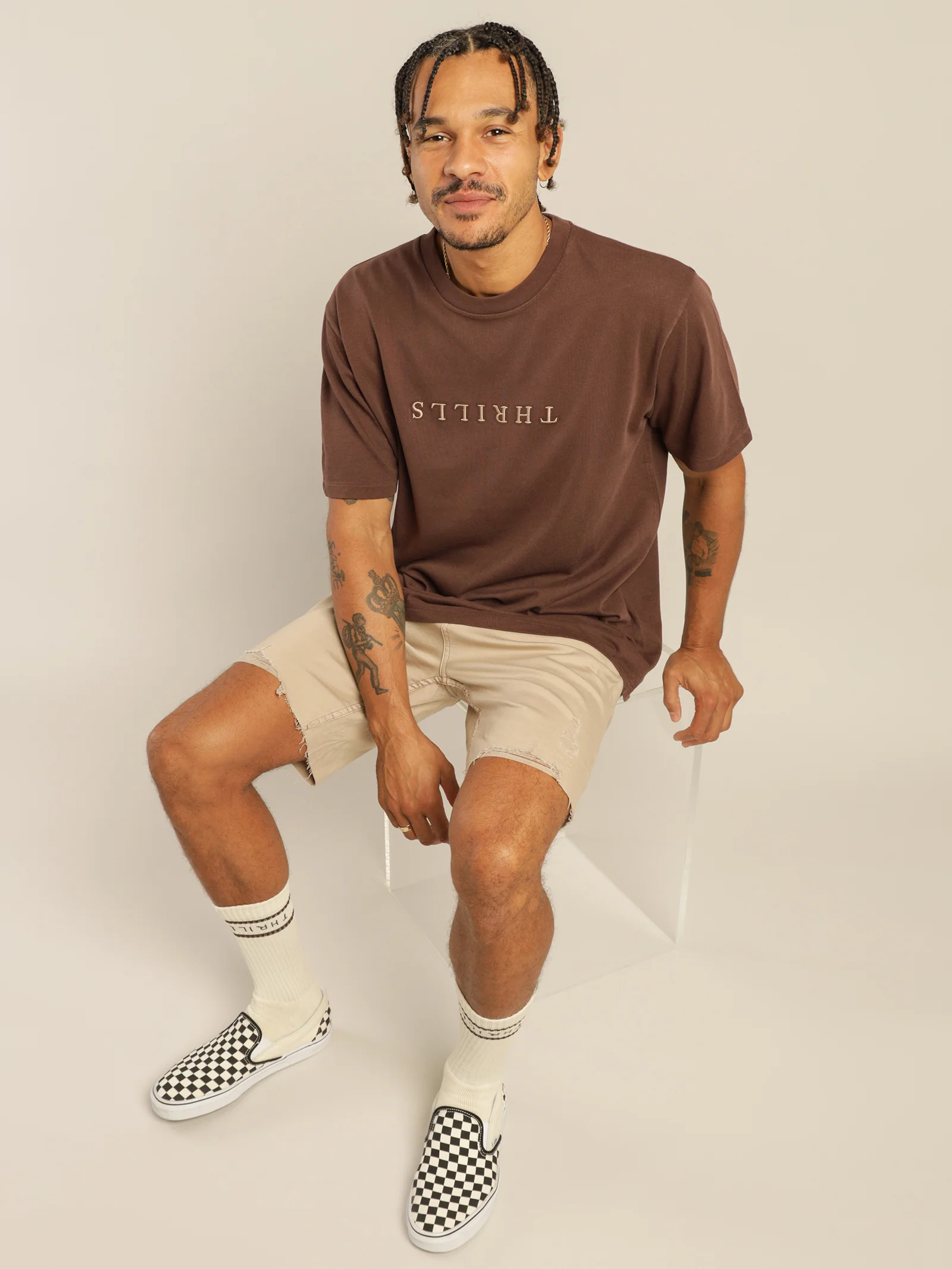 Destroyed Bones Denim Shorts - Image 3
