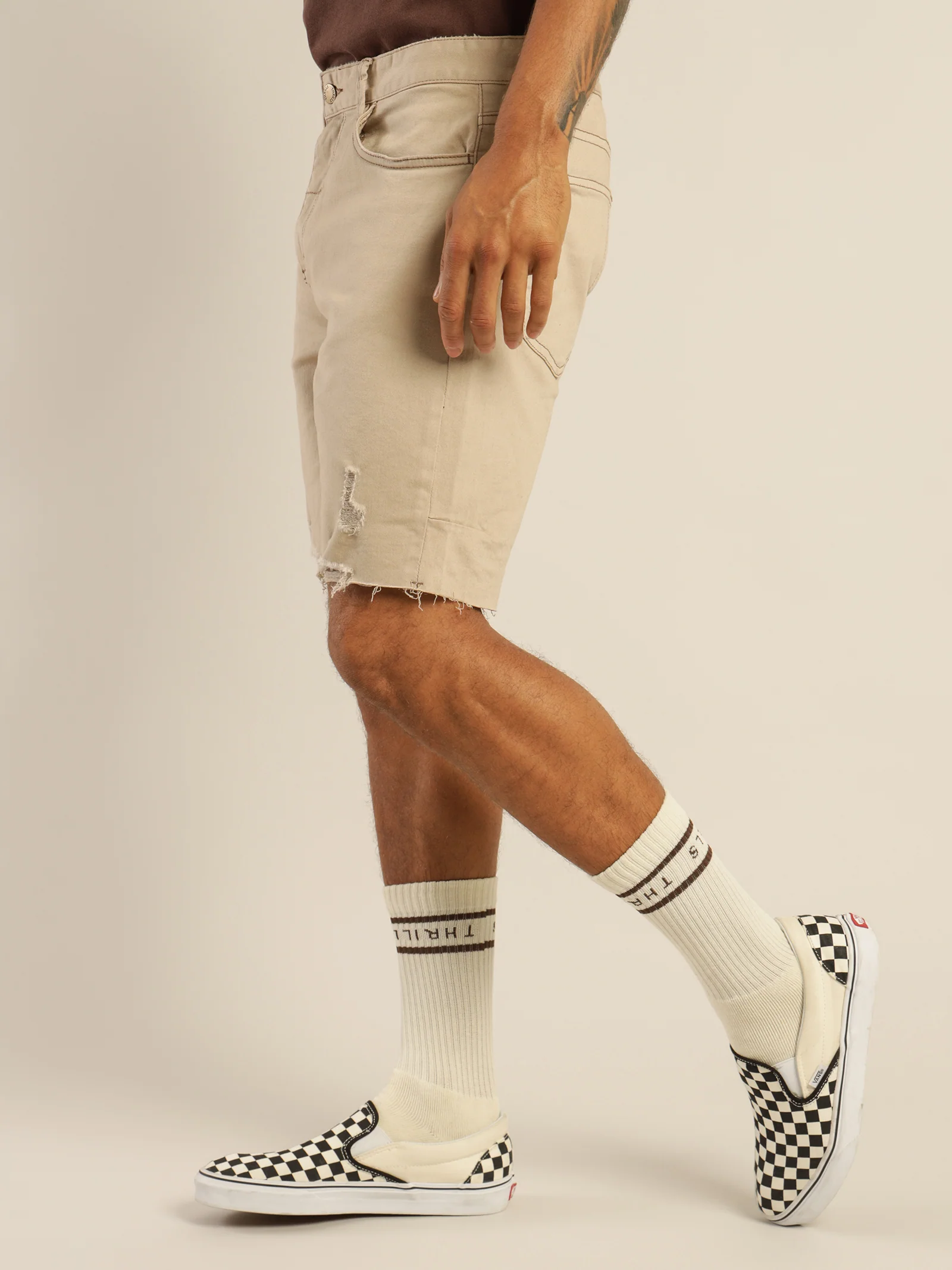 Destroyed Bones Denim Shorts - Image 5