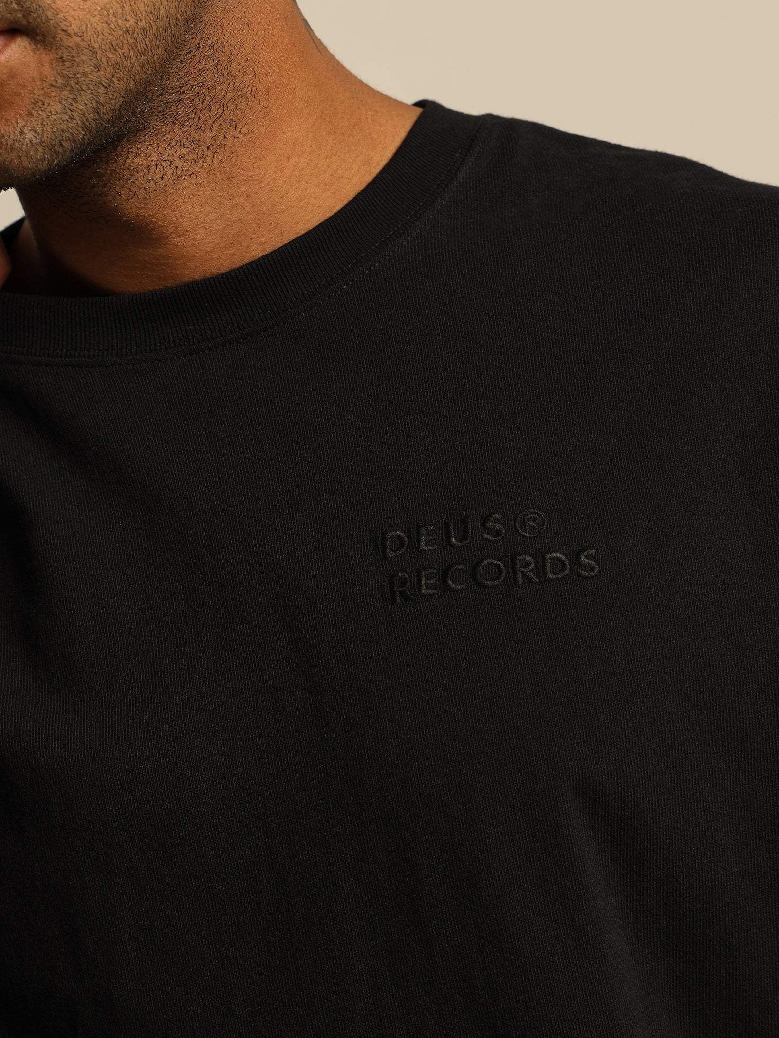 Deus Records All Caps T-Shirt - Image 5