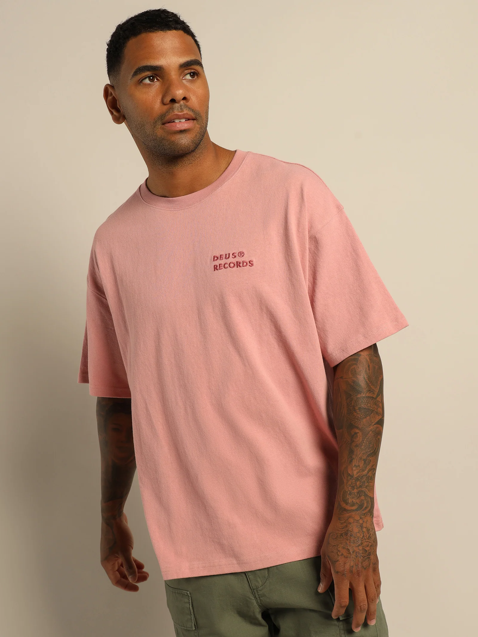 Deus Records All Caps T-Shirt - Image 4