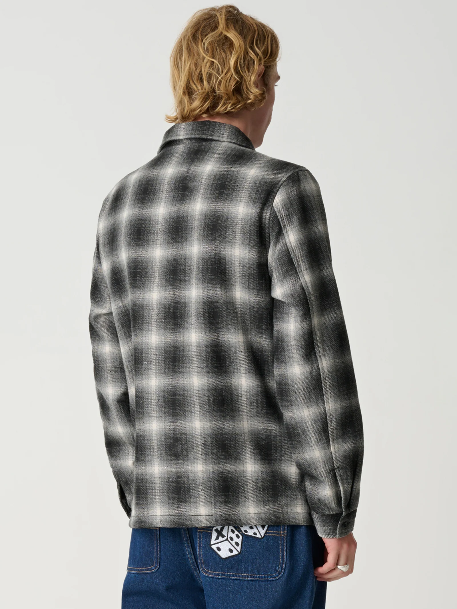 Dice Check Long Sleeve Zip Shirt - Image 4