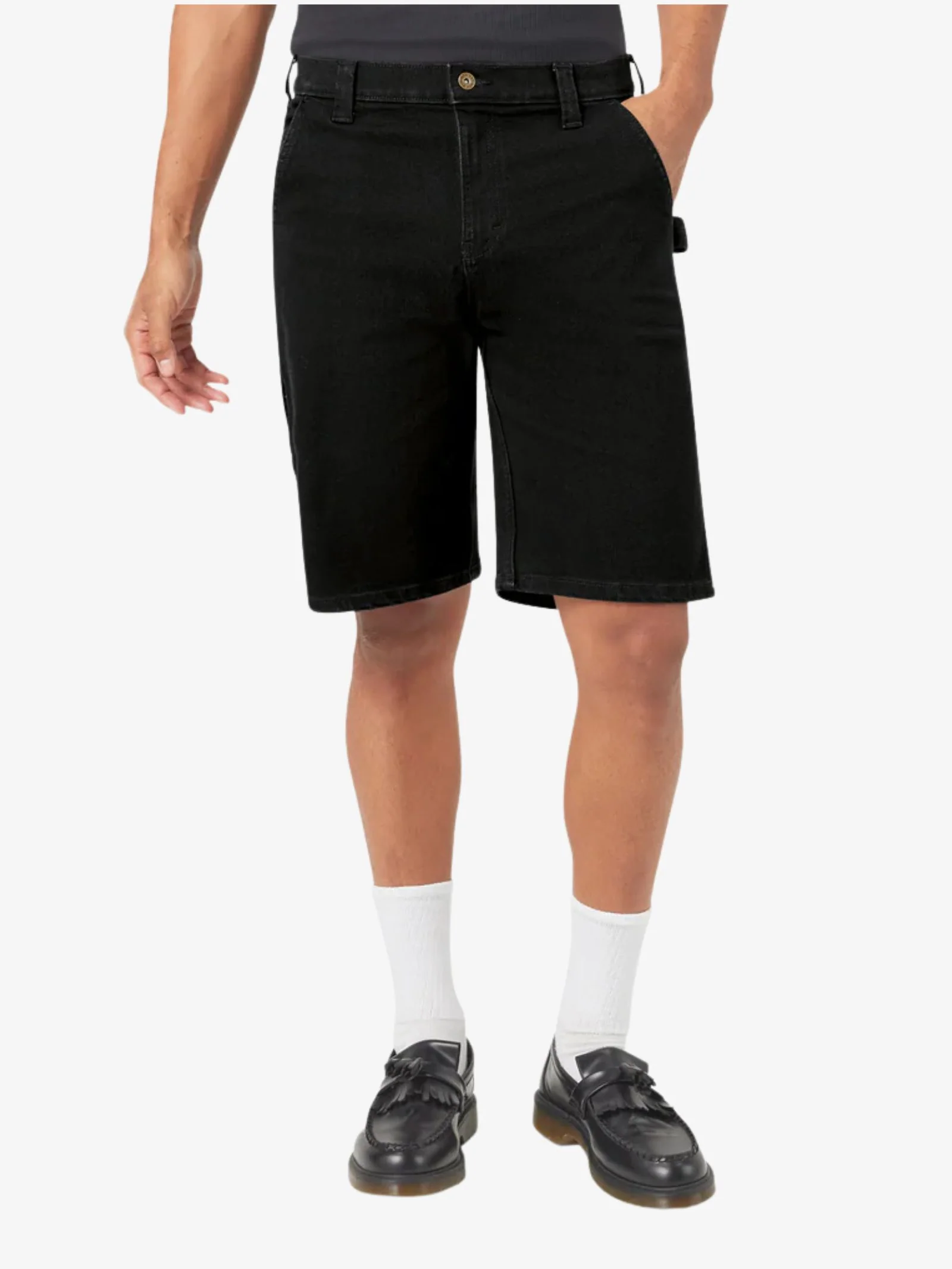 Relaxed Denim Utility Shorts - Image 2